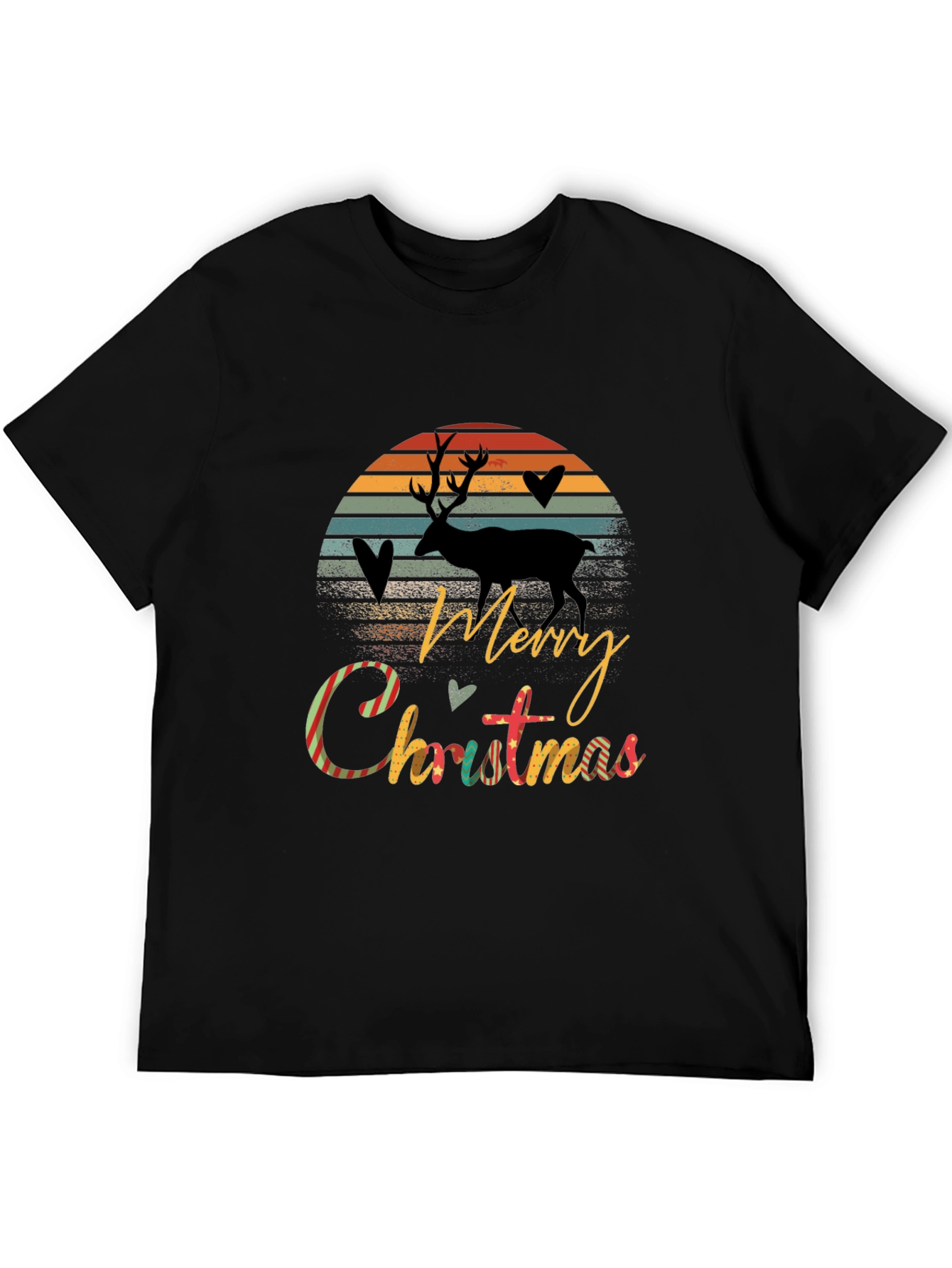 Merry Christmas Deer Graphic Tee