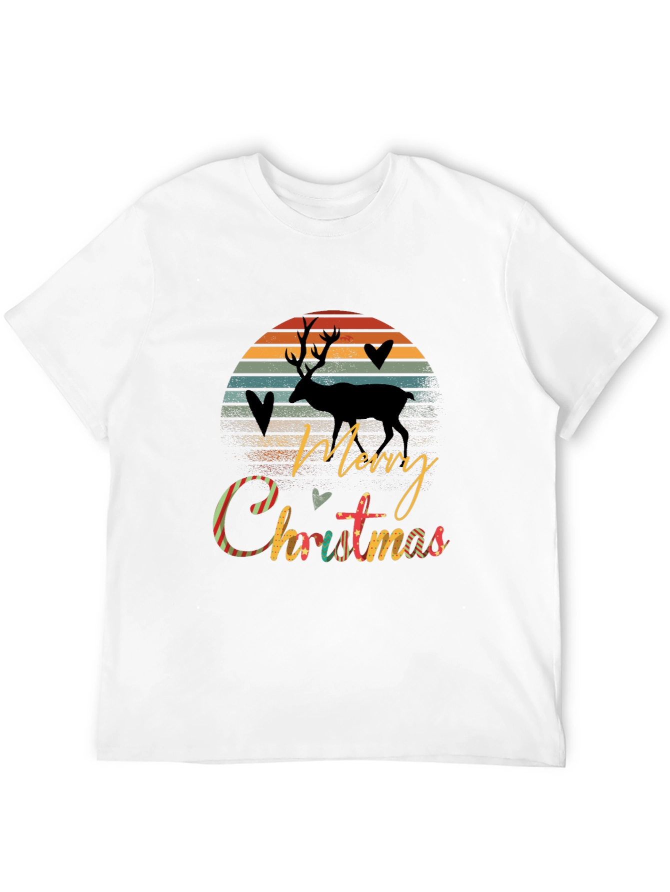 Merry Christmas Deer Graphic Tee