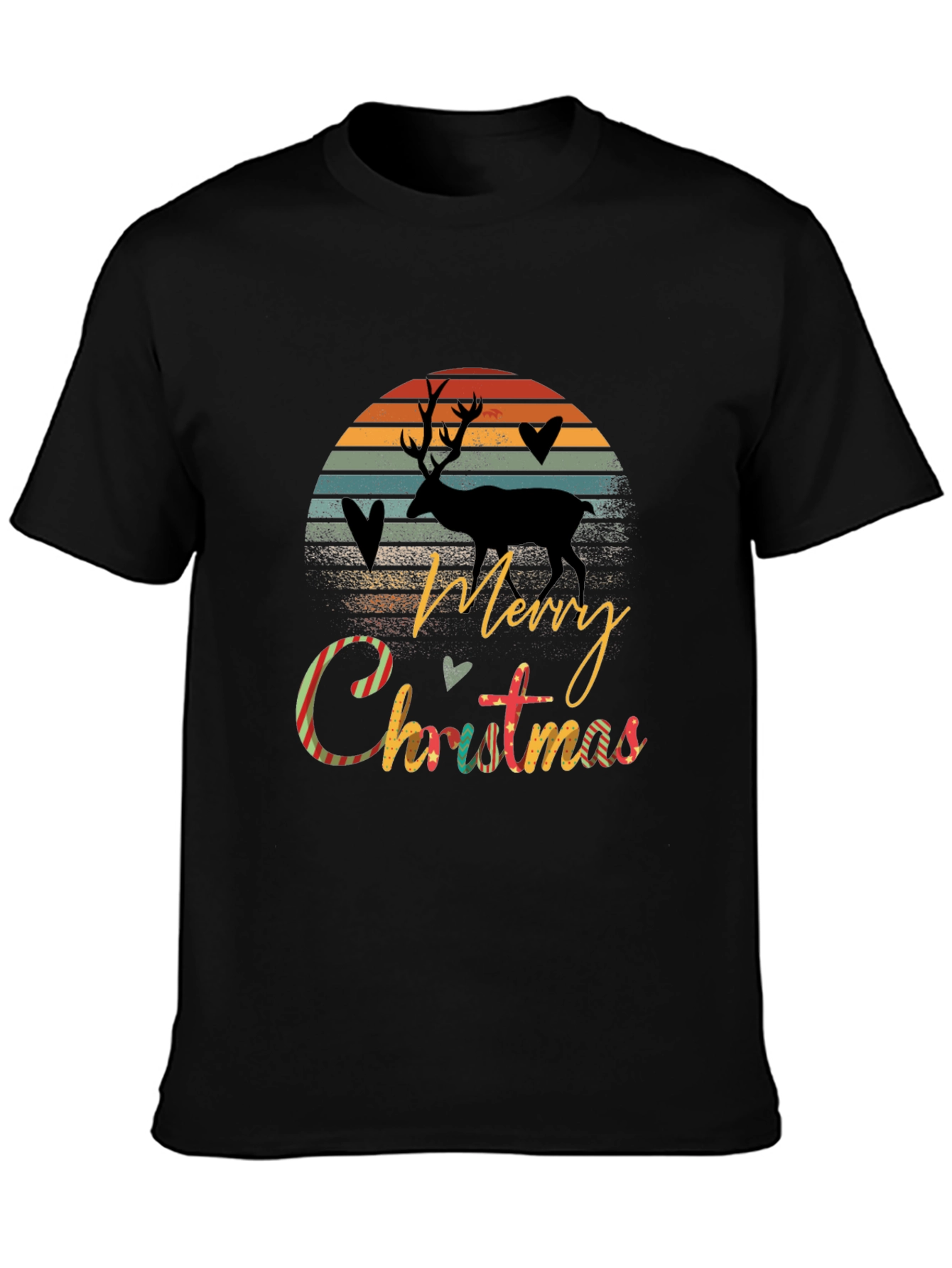 Merry Christmas Deer Graphic Tee