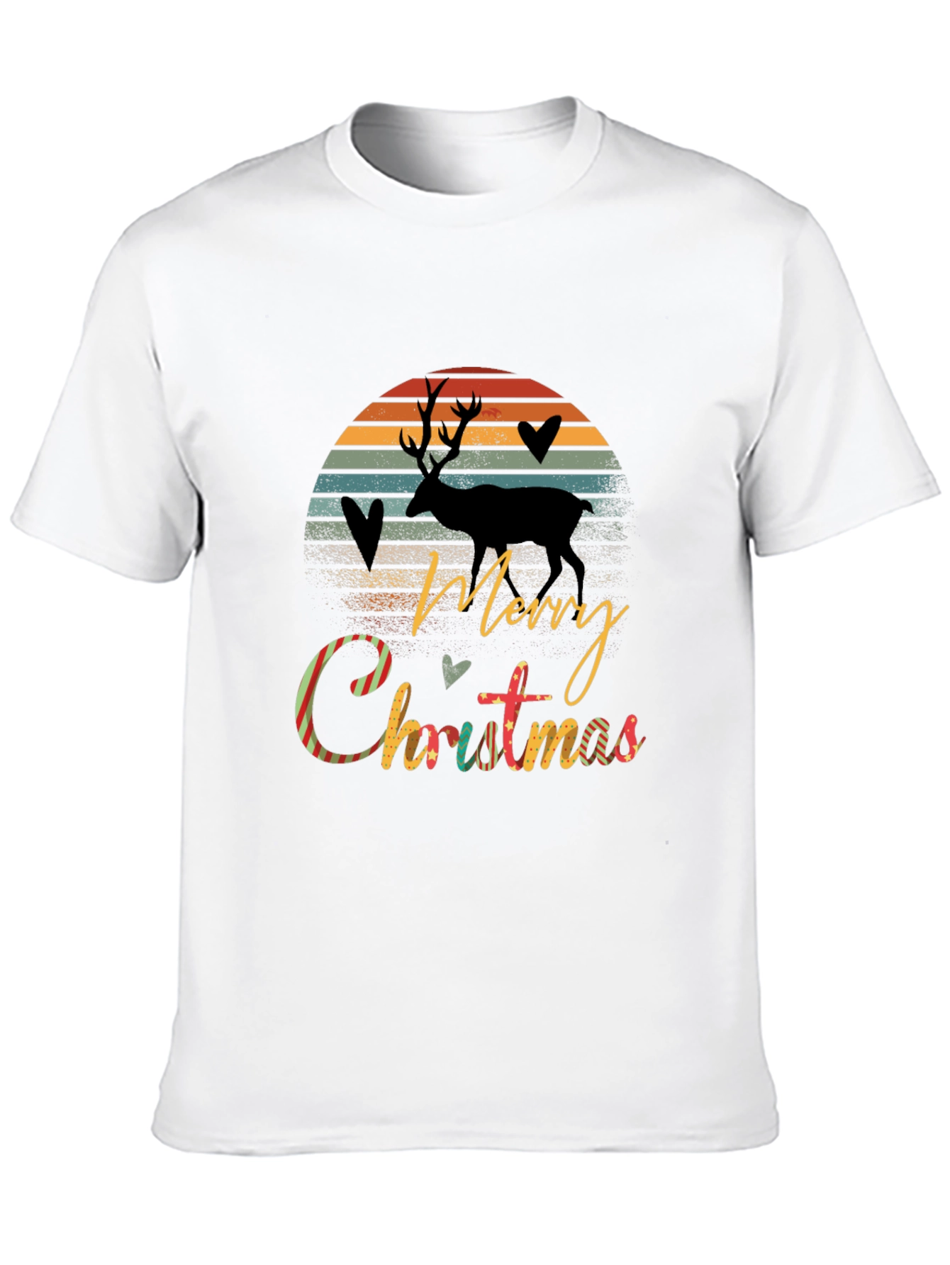 Merry Christmas Deer Graphic Tee