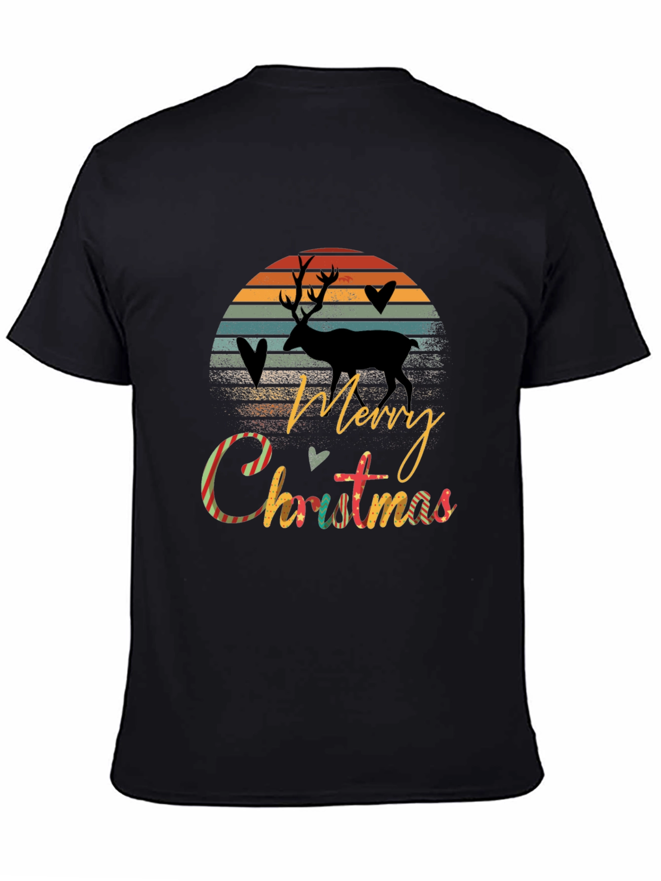 Merry Christmas Deer Graphic Tee