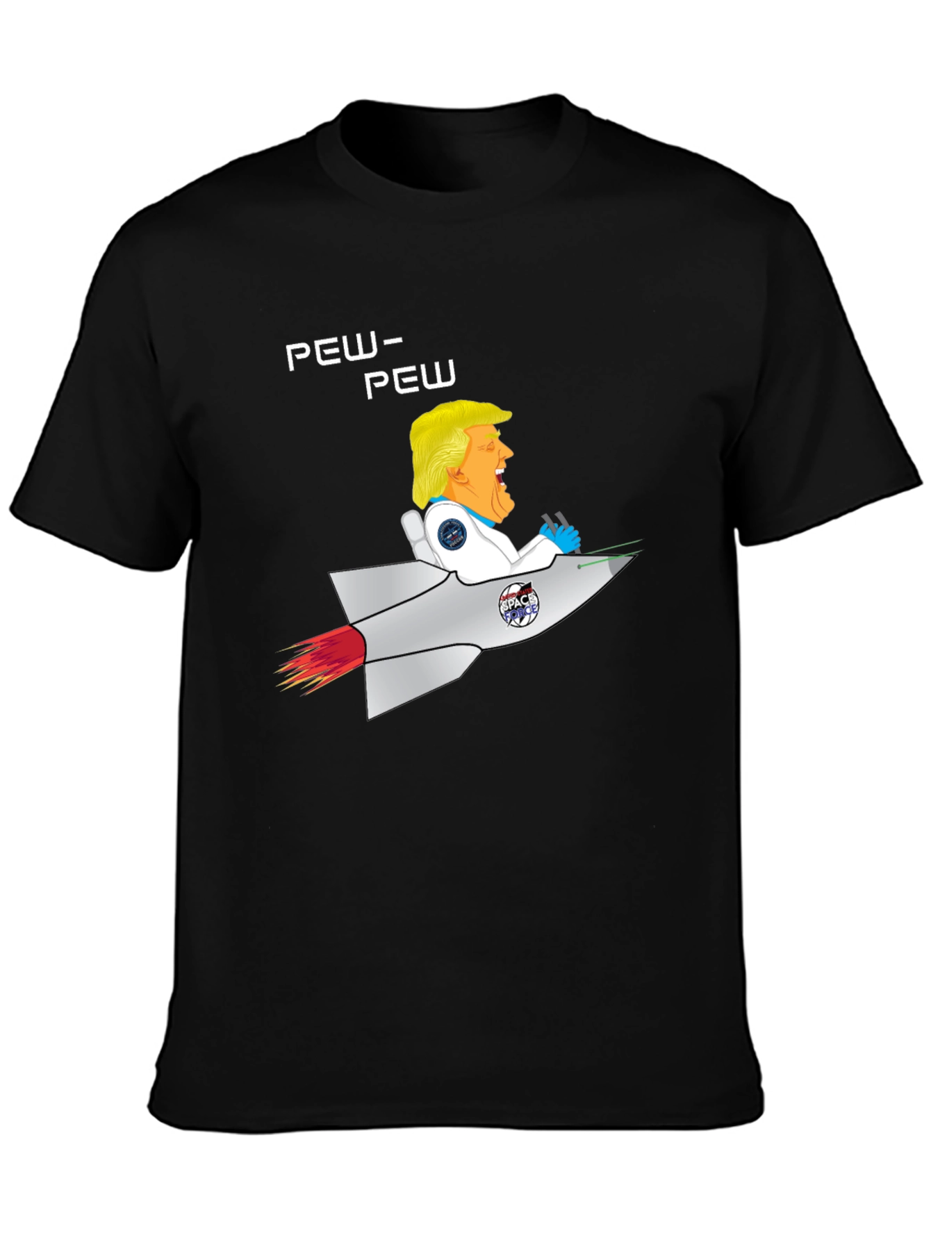 Trump Space Rocket Pew Pew T-Shirt