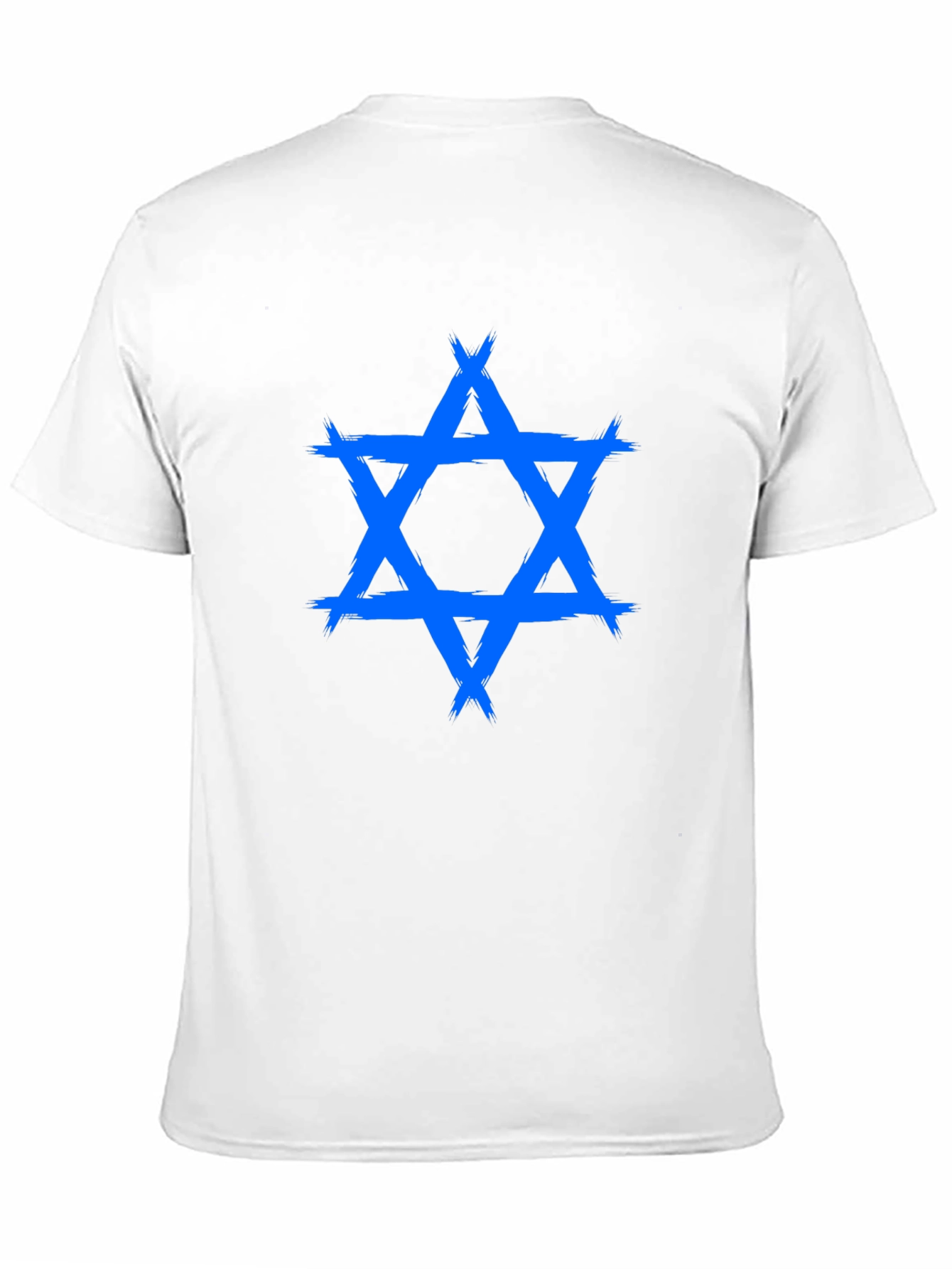 Blue Star of David Graphic T-Shirt - Casual Wear