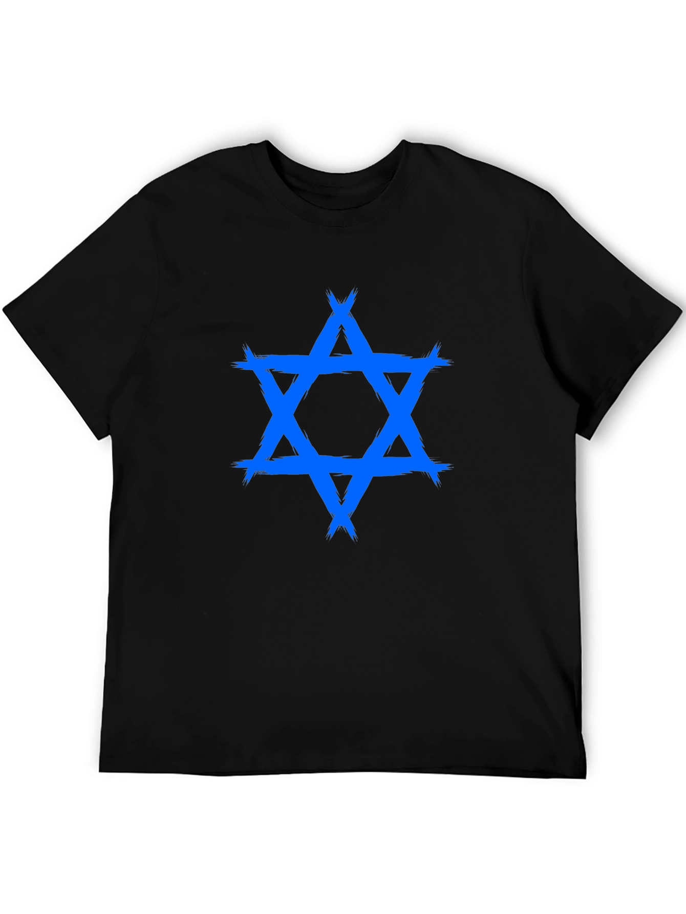 Blue Star of David Graphic T-Shirt - Casual Wear