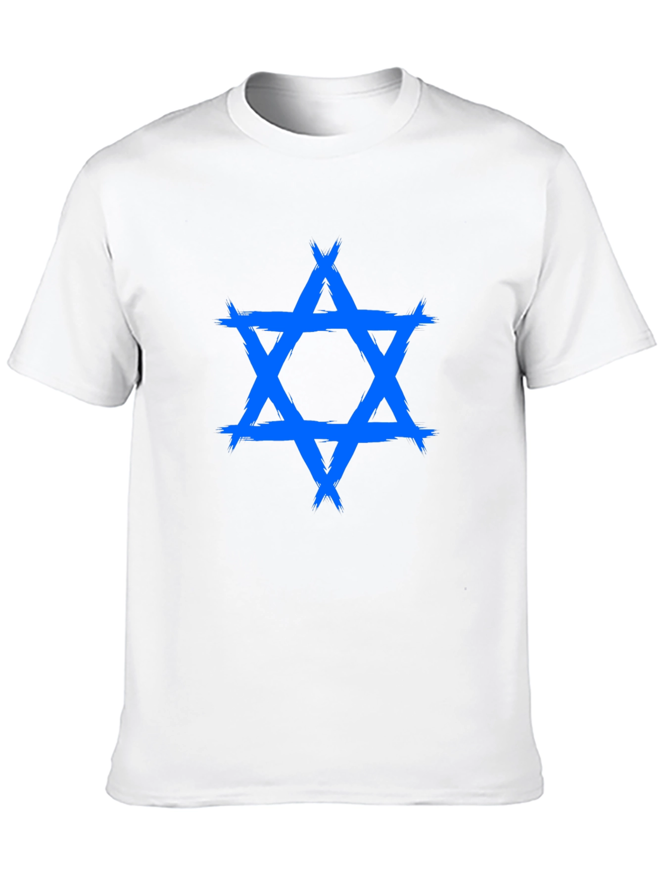 Blue Star of David Graphic T-Shirt - Casual Wear