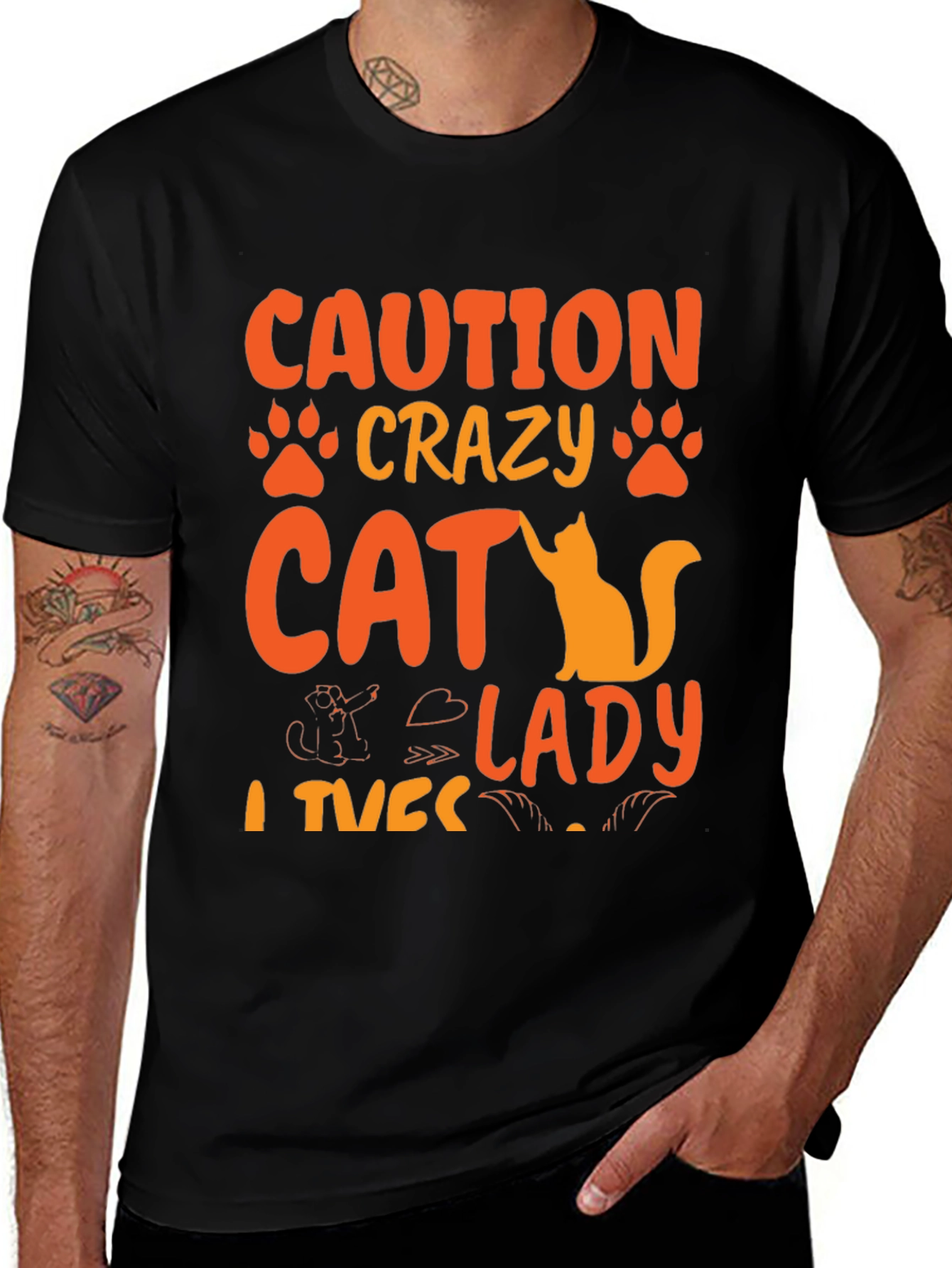 Crazy Cat Lady T-Shirt - Novelty Graphic Tee