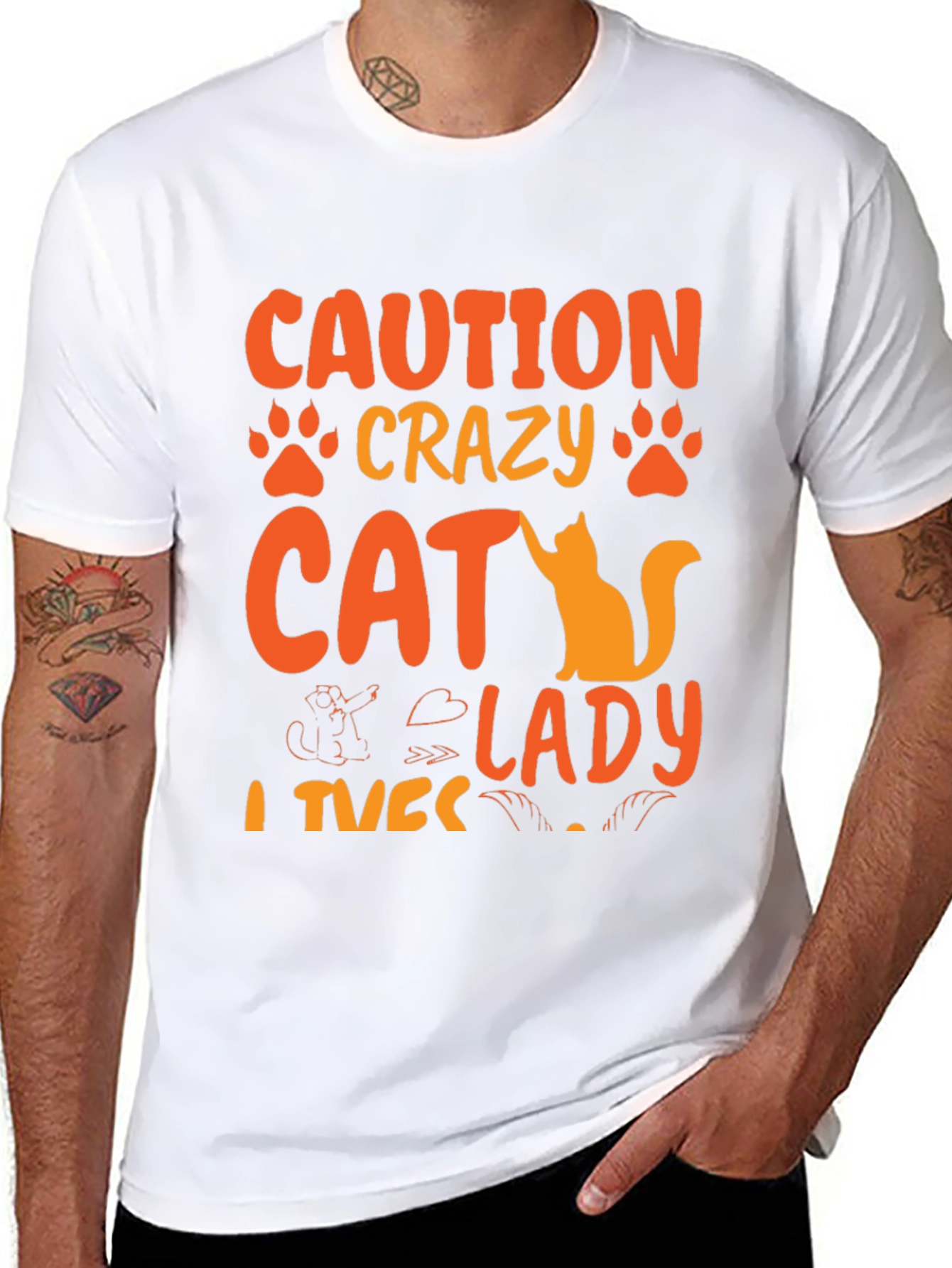 Crazy Cat Lady T-Shirt - Novelty Graphic Tee