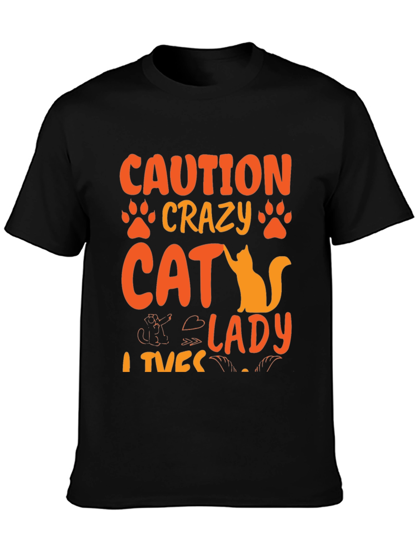 Crazy Cat Lady T-Shirt - Novelty Graphic Tee