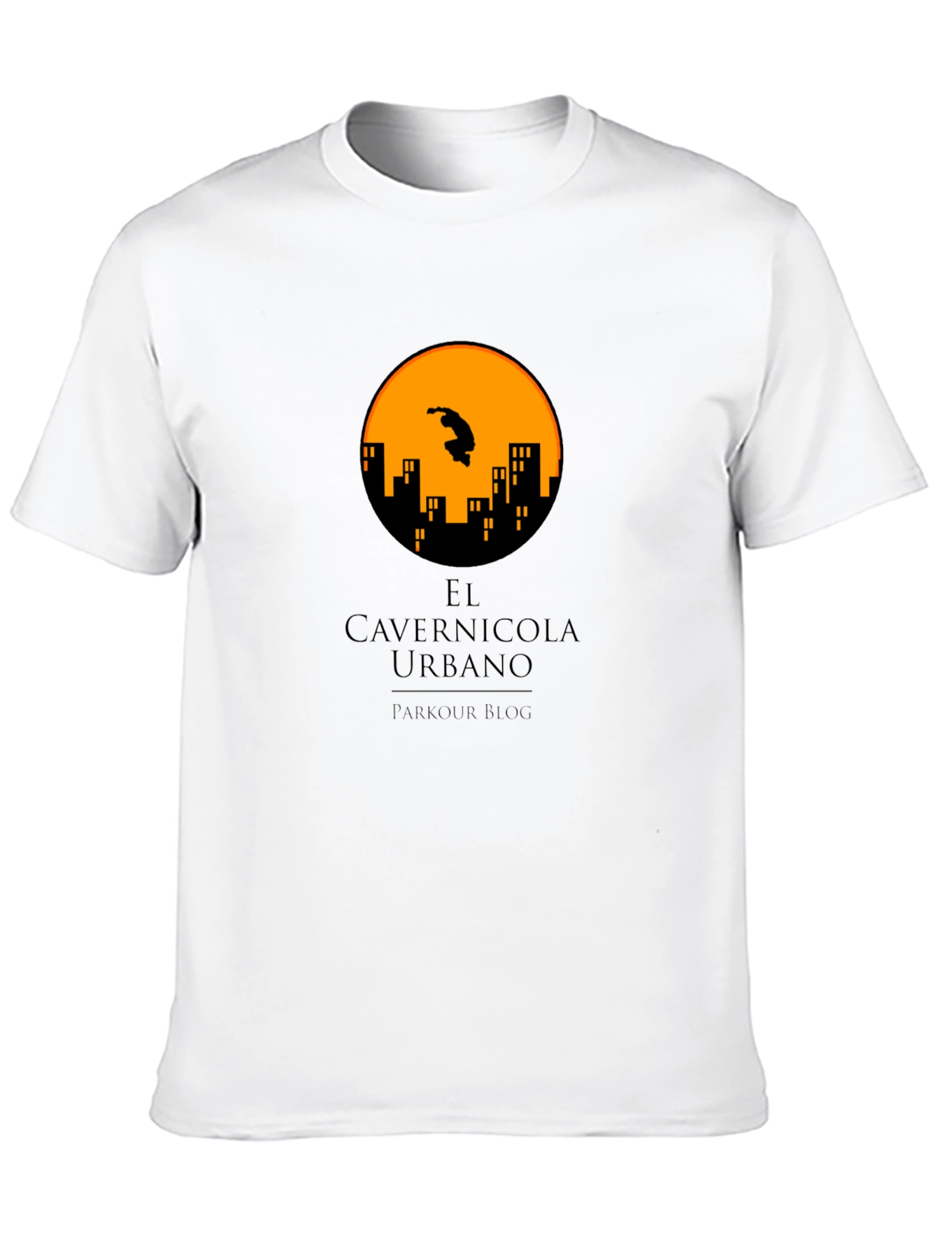 Parkour City Silhouette Graphic T-Shirt - Black