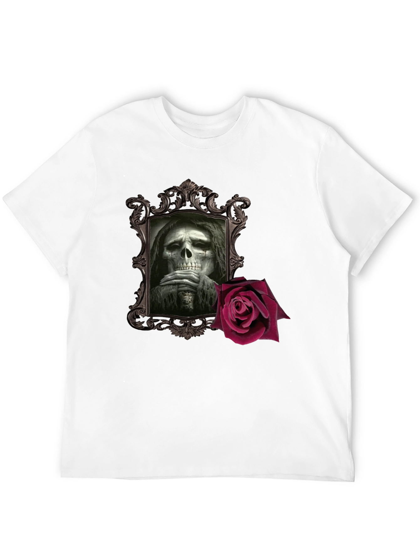 Grim Reaper Rose Graphic T-Shirt