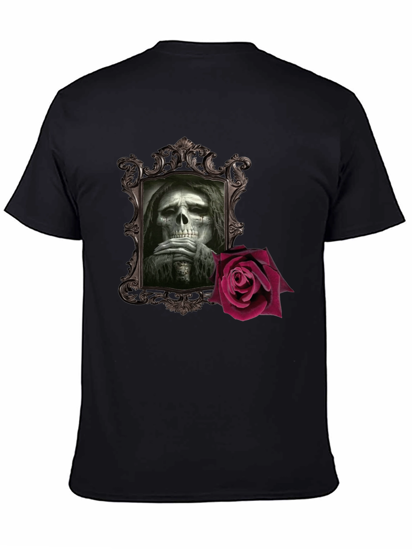 Grim Reaper Rose Graphic T-Shirt