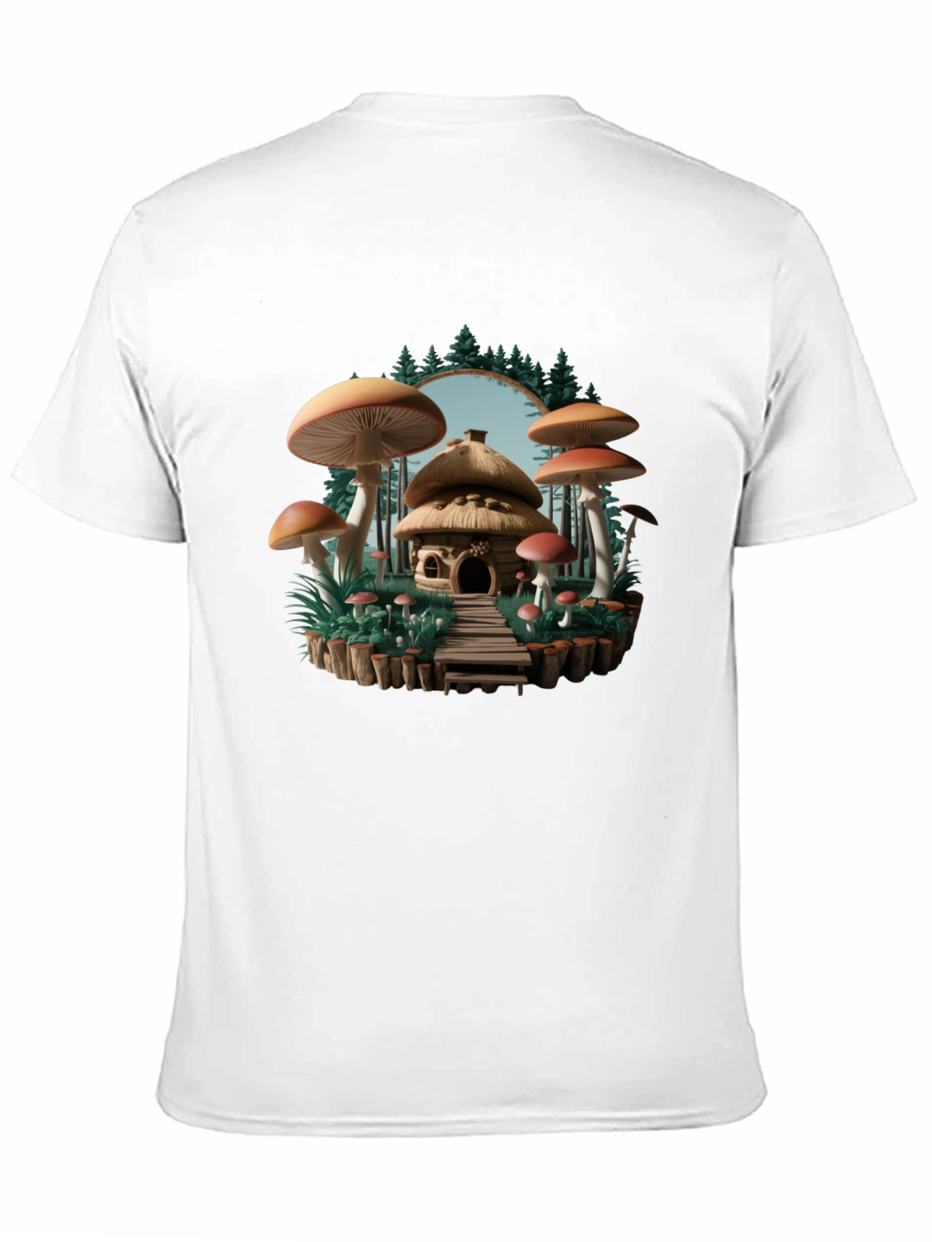 Mushroom House Graphic T-Shirt