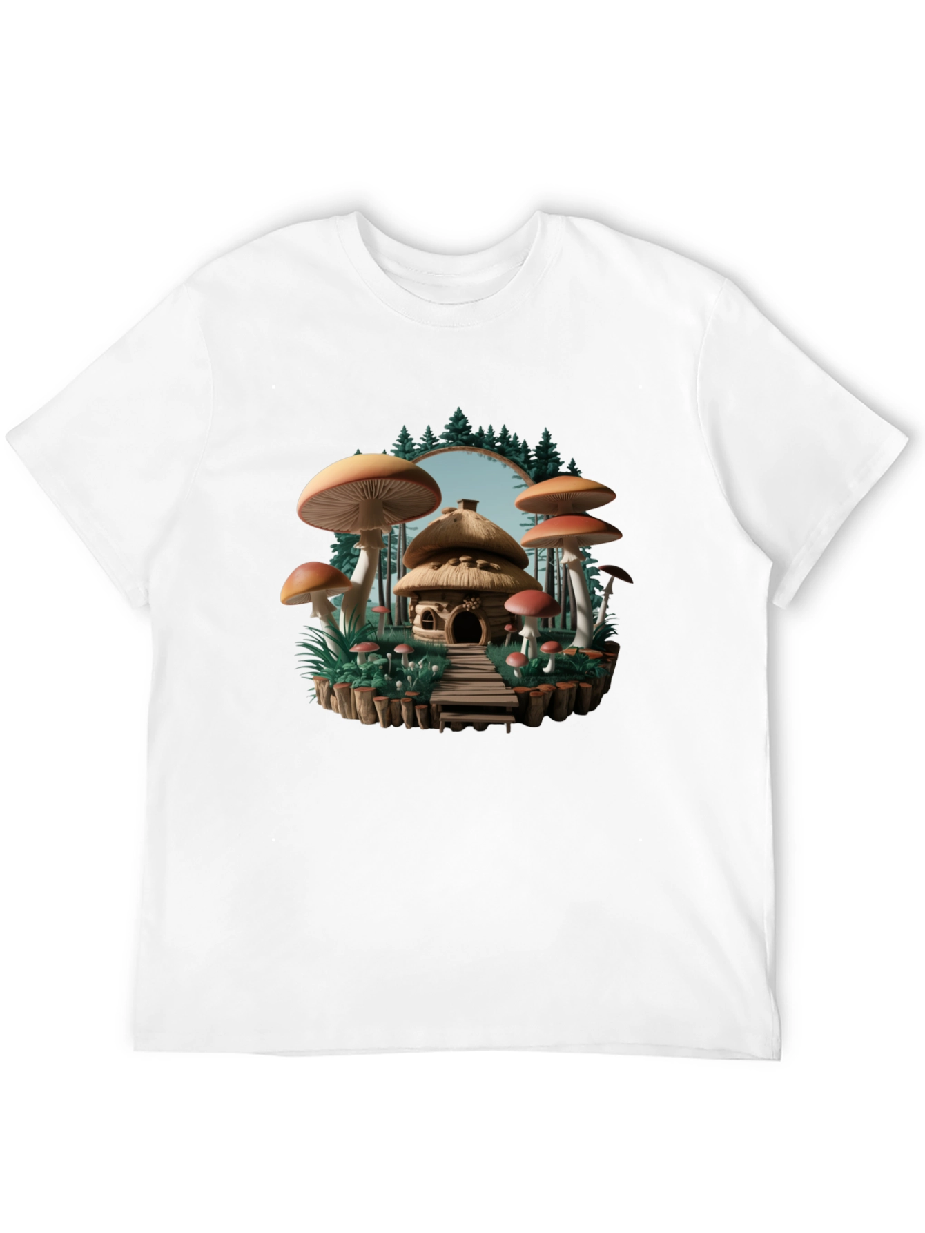 Mushroom House Graphic T-Shirt