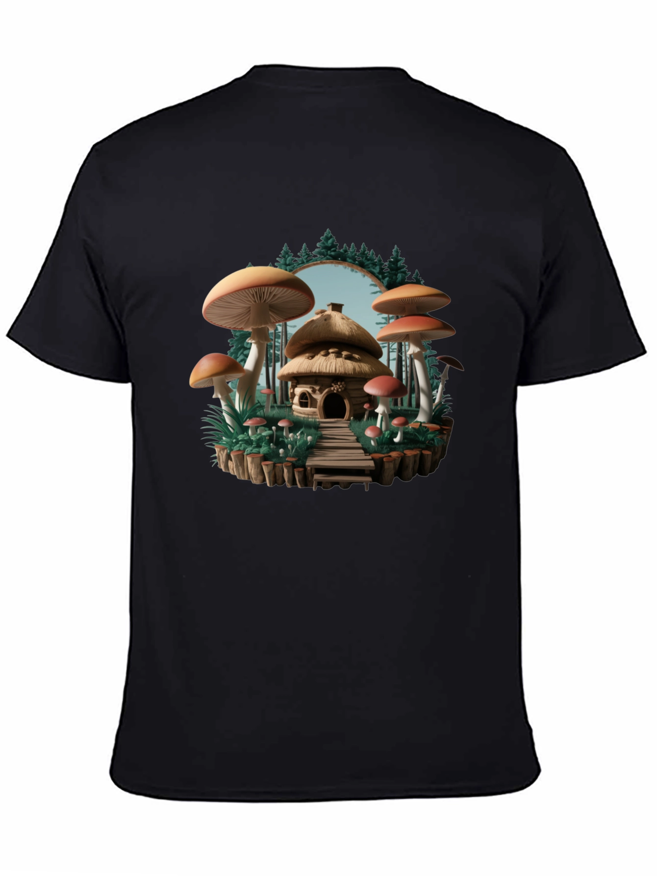Mushroom House Graphic T-Shirt