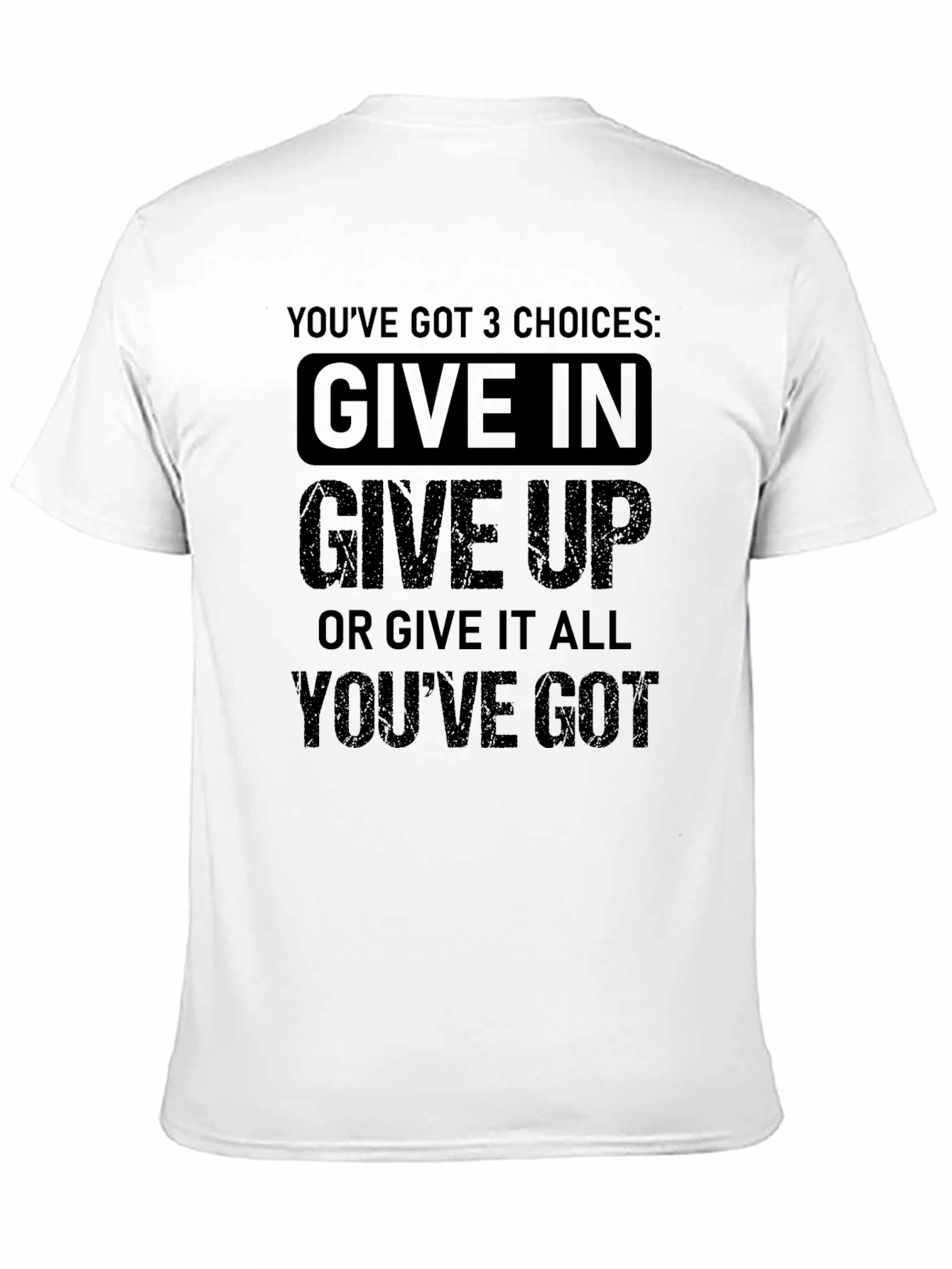 Motivational T-Shirt: Youve Got 3 Choices!