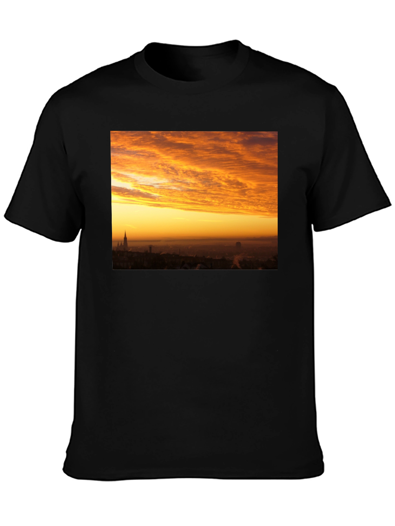 Sunset Cityscape Graphic T-Shirt