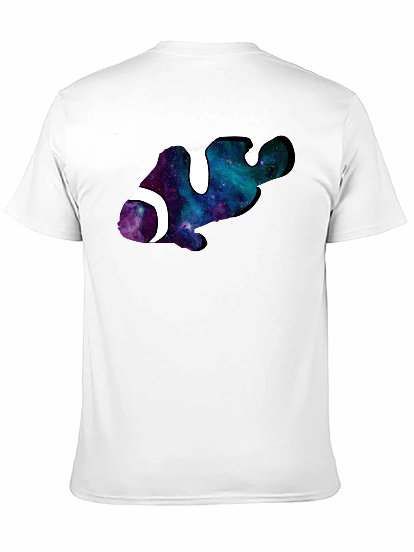 Galaxy Clownfish Graphic Black T-Shirt