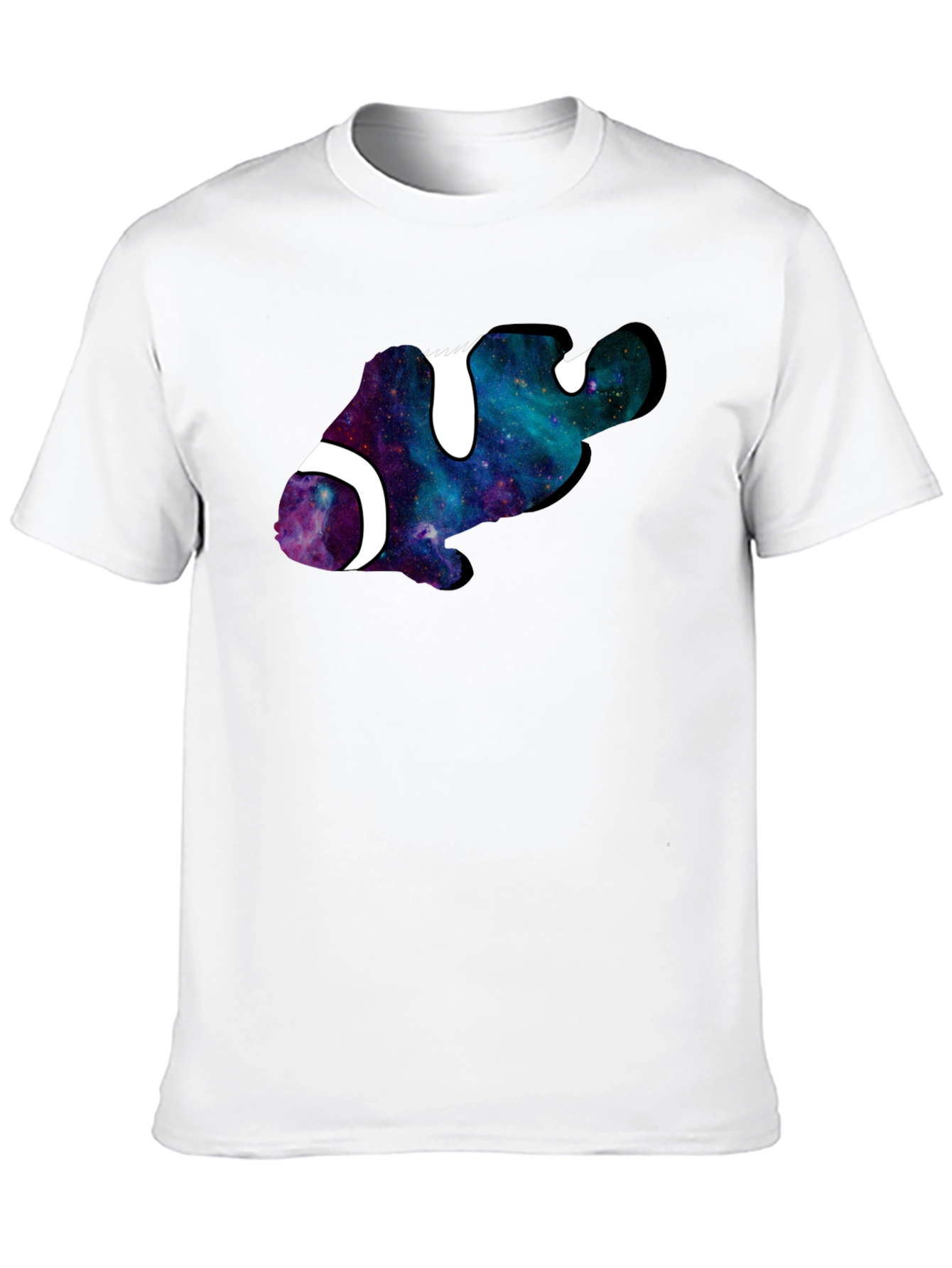 Galaxy Clownfish Graphic Black T-Shirt