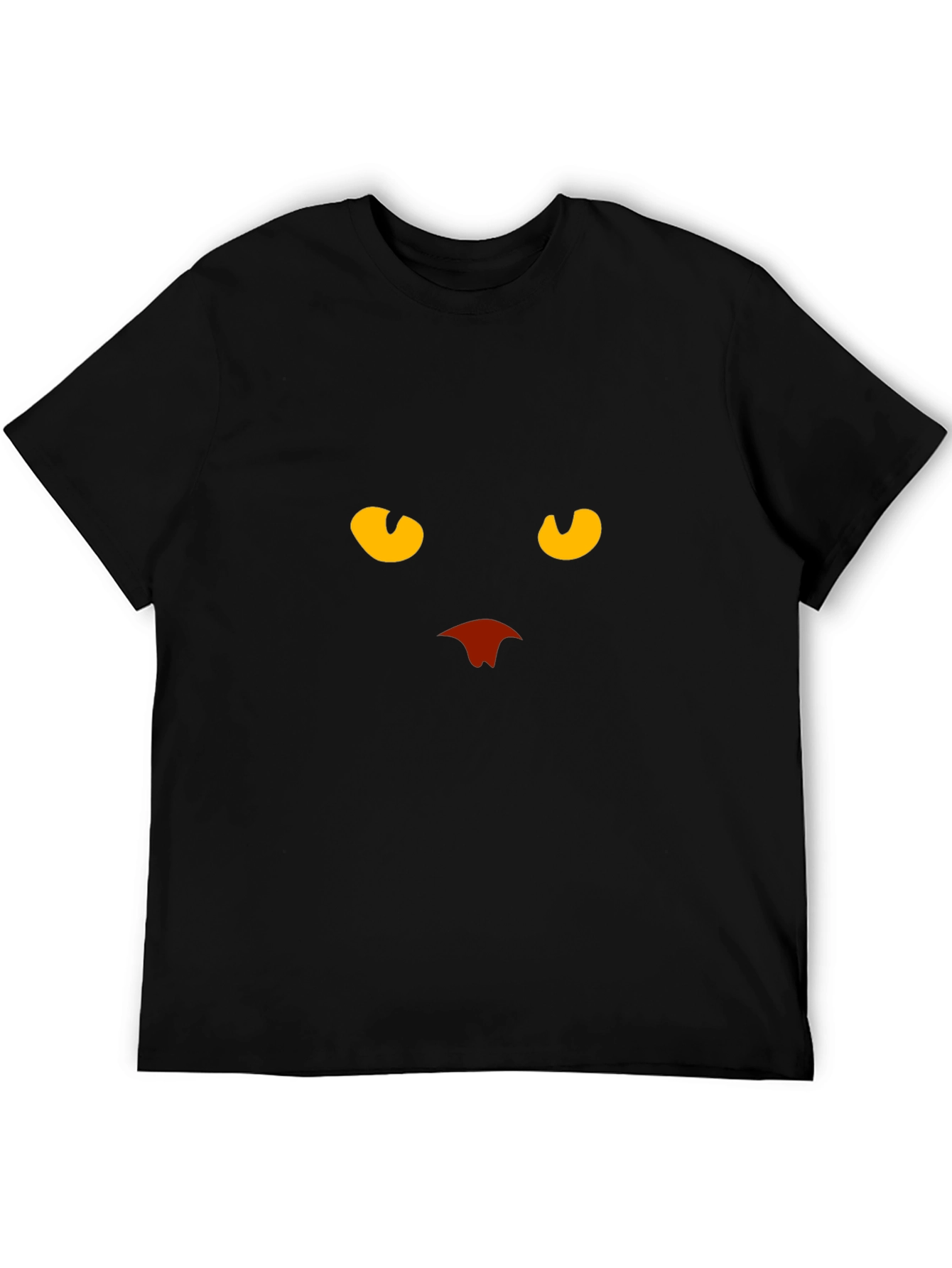 Black Cat Face Graphic Tee - Stylish Unisex T-Shirt