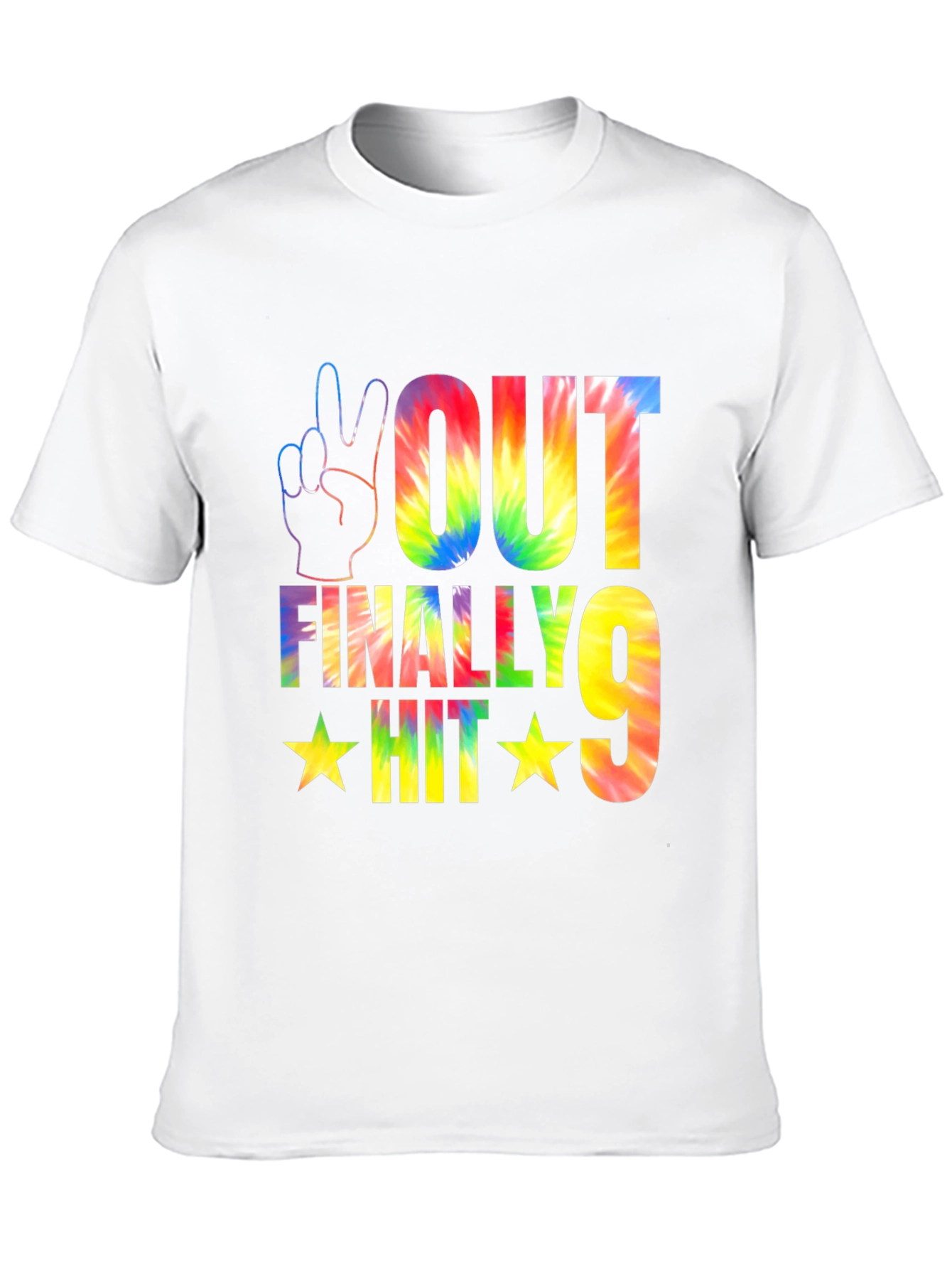 Peace Out Finally Hit 9 Tie Dye T-Shirt