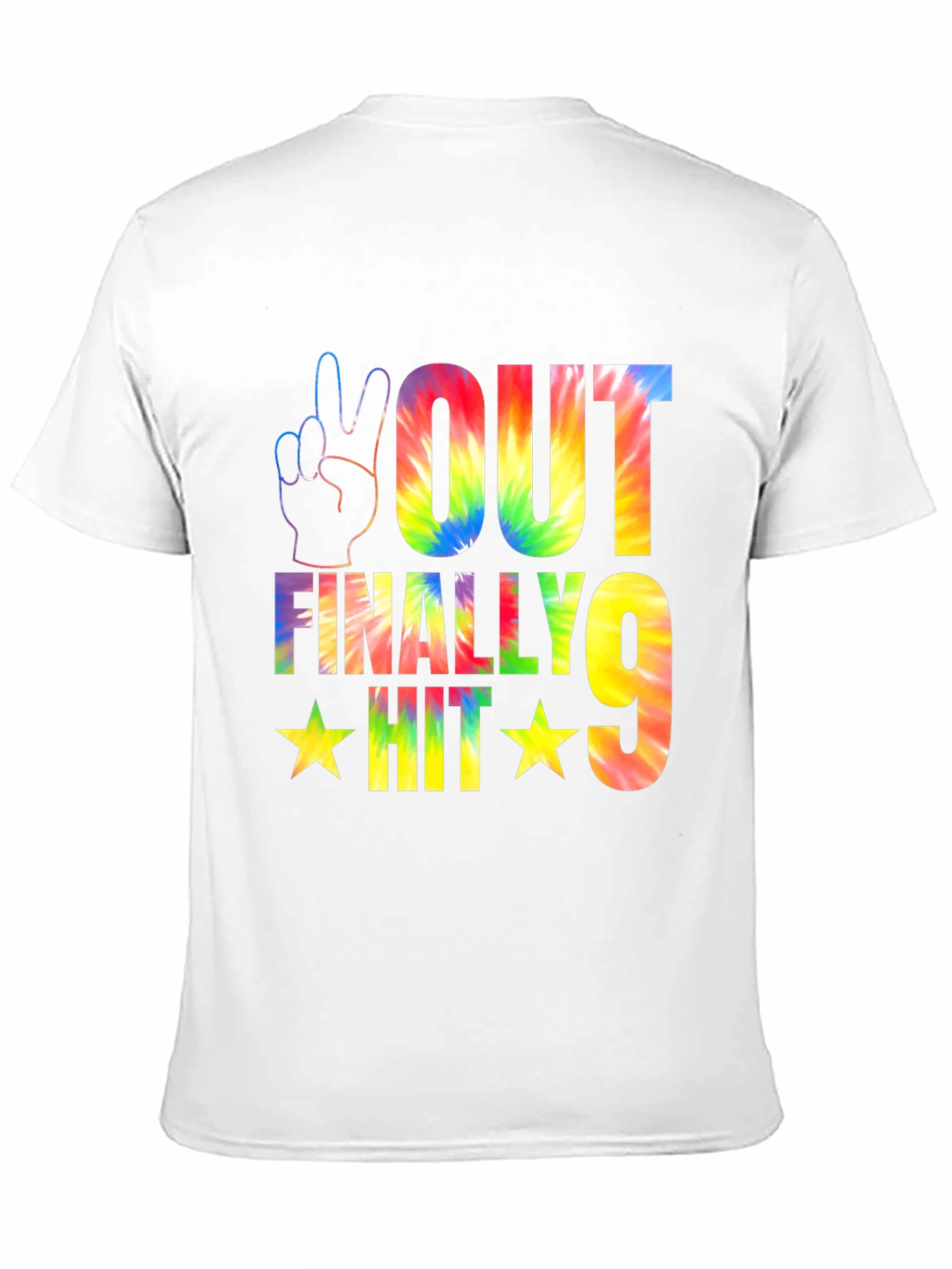 Peace Out Finally Hit 9 Tie Dye T-Shirt