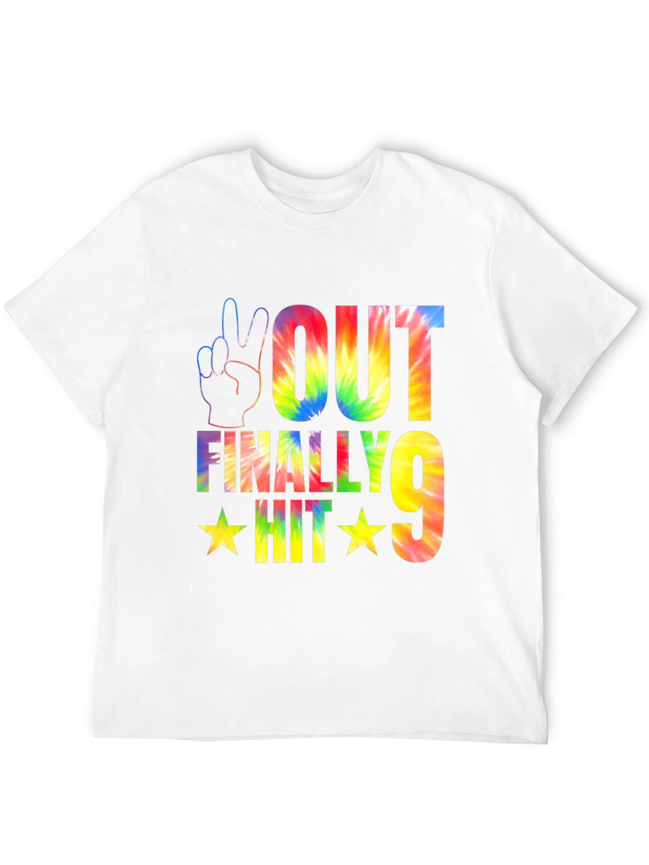 Peace Out Finally Hit 9 Tie Dye T-Shirt