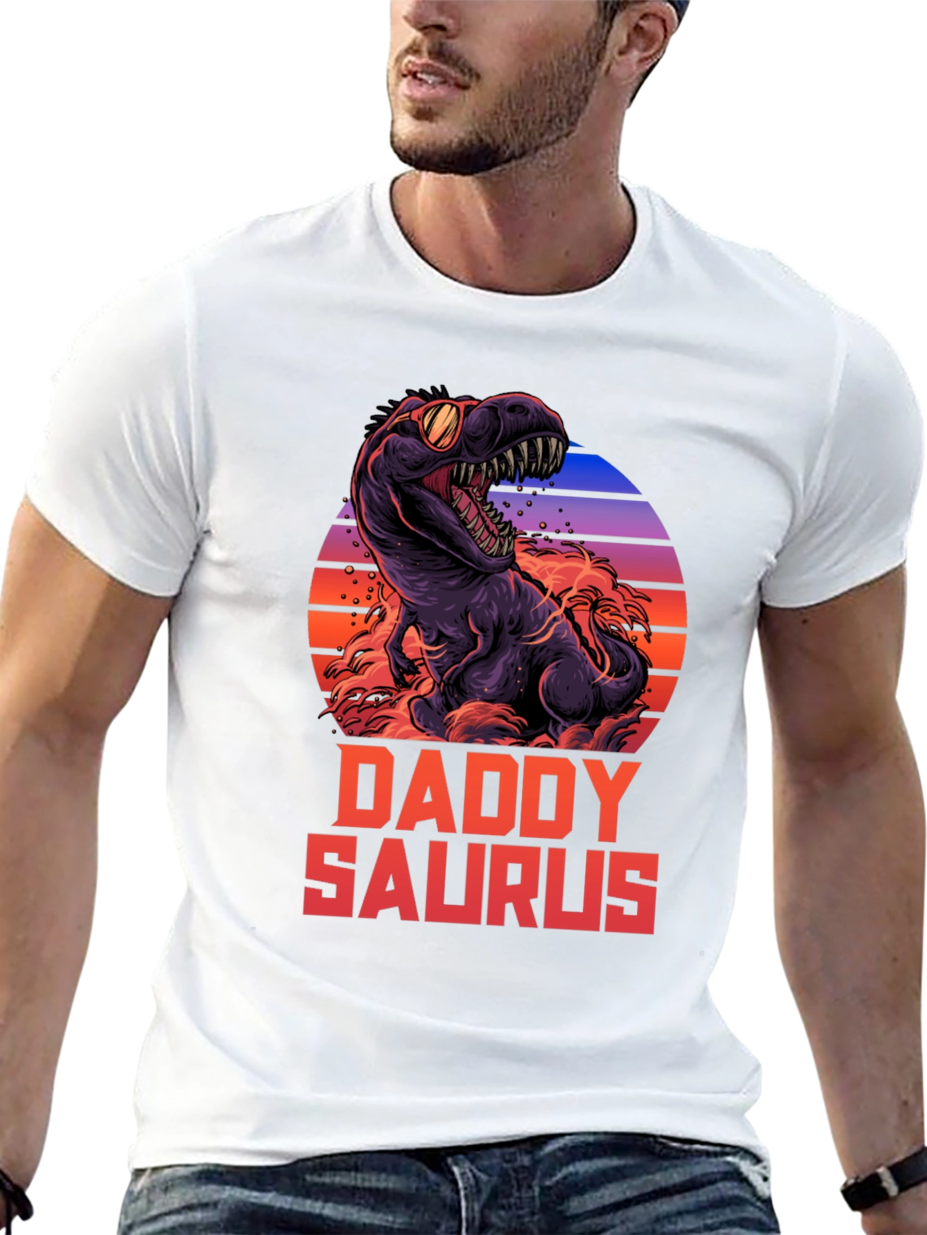 Daddy Saurus T-Shirt - Dino Dad Gift