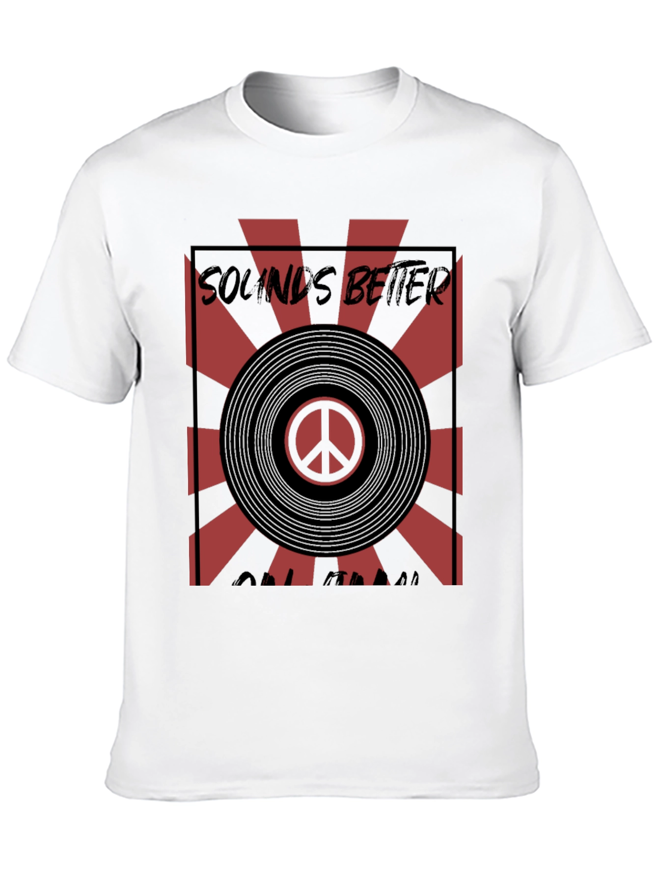 Sounds Better On Vinyl Mens Black T-Shirt
