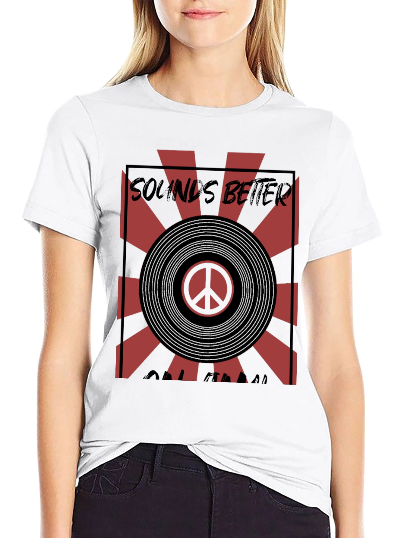 Sounds Better On Vinyl Mens Black T-Shirt