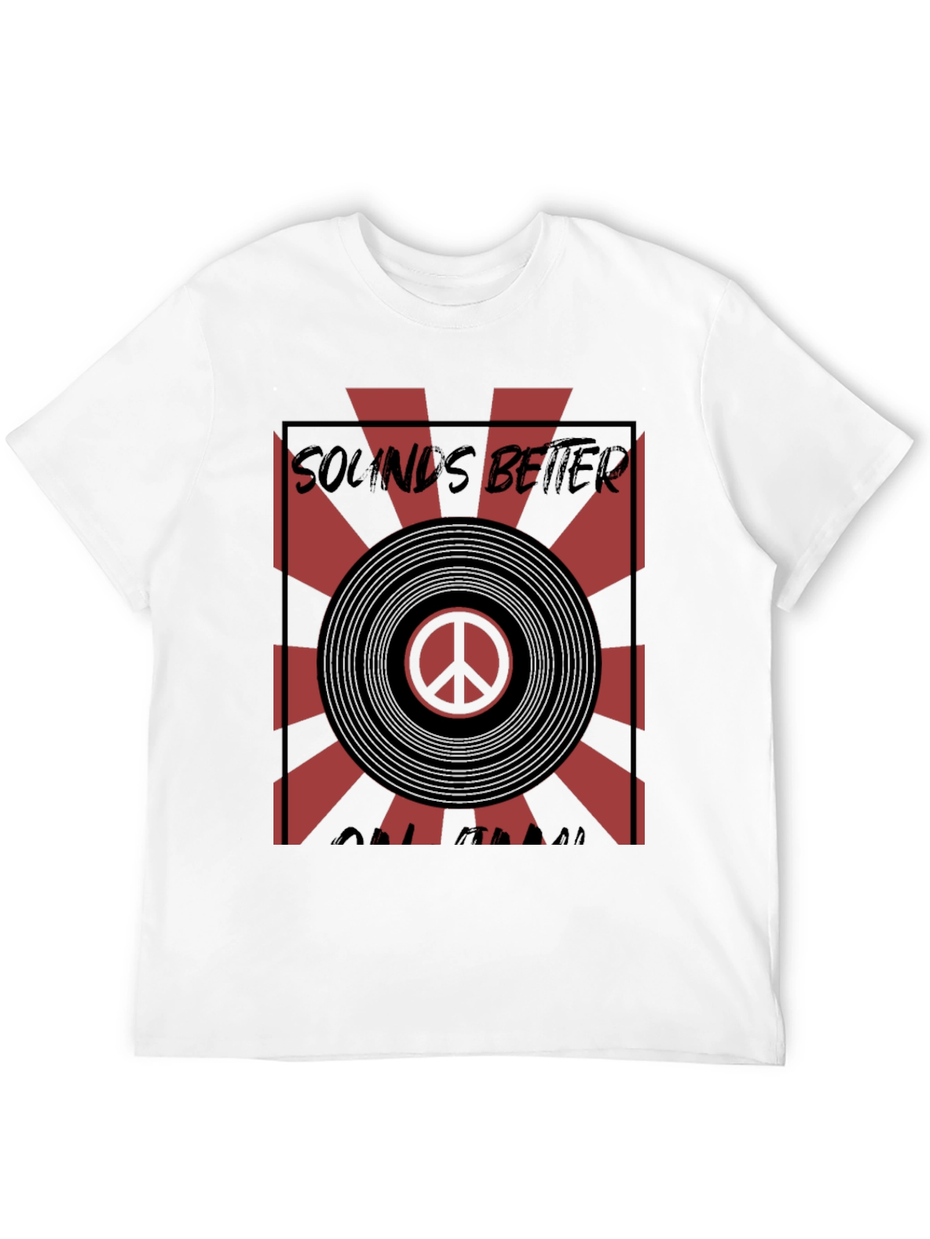 Sounds Better On Vinyl Mens Black T-Shirt