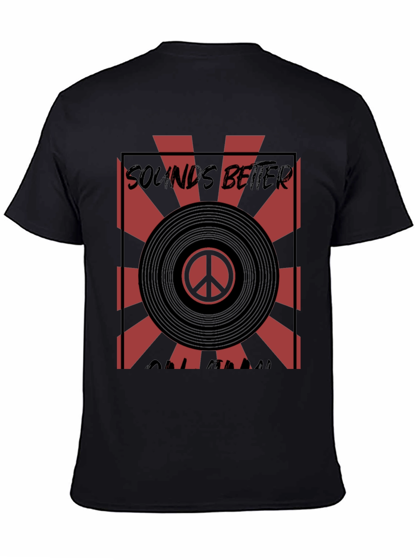 Sounds Better On Vinyl Mens Black T-Shirt