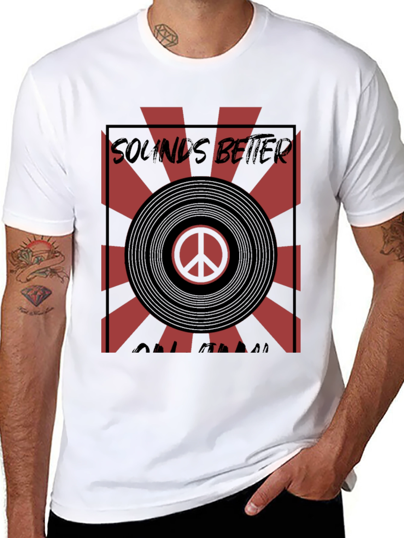Sounds Better On Vinyl Mens Black T-Shirt