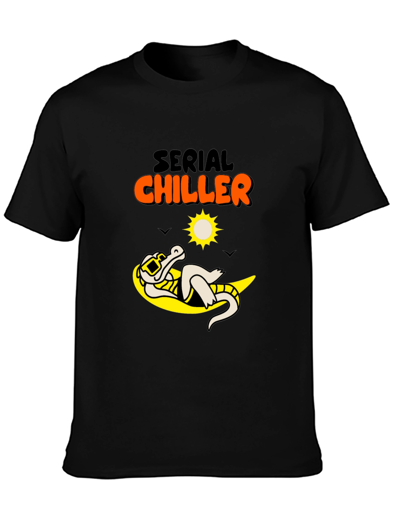 Serial Chiller Graphic Tee - Relaxed Alligator Design
