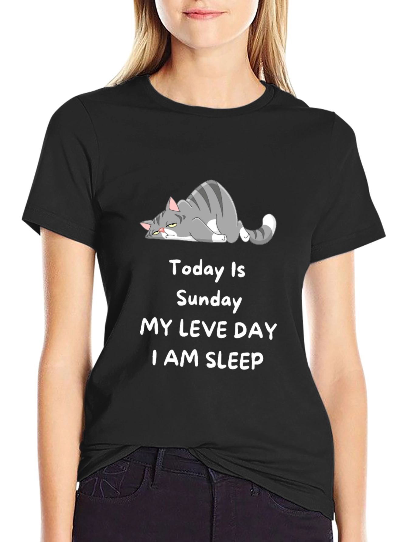 Lazy Cat Sunday T-Shirt
