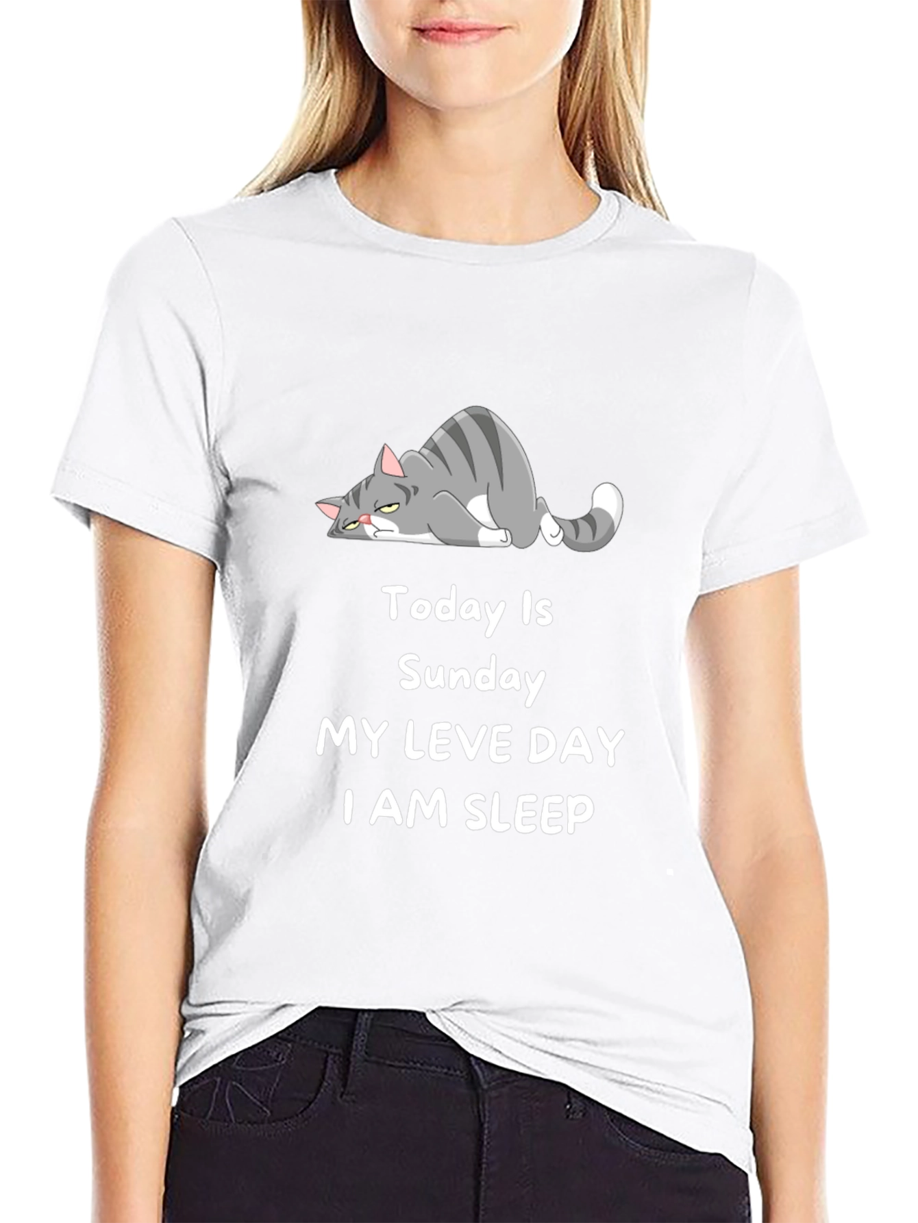 Lazy Cat Sunday T-Shirt