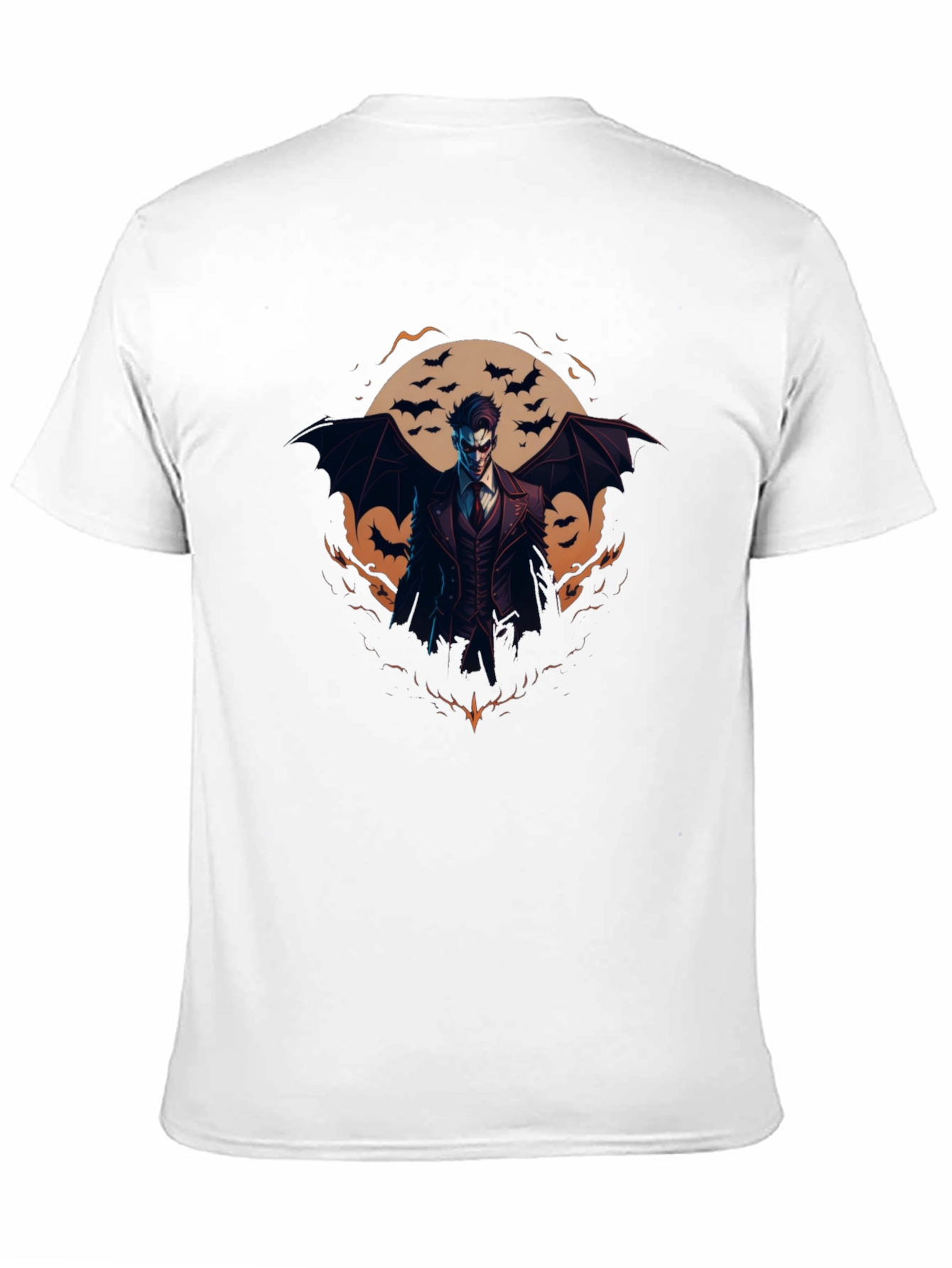 Gothic Vampire Bats Graphic Black Tee