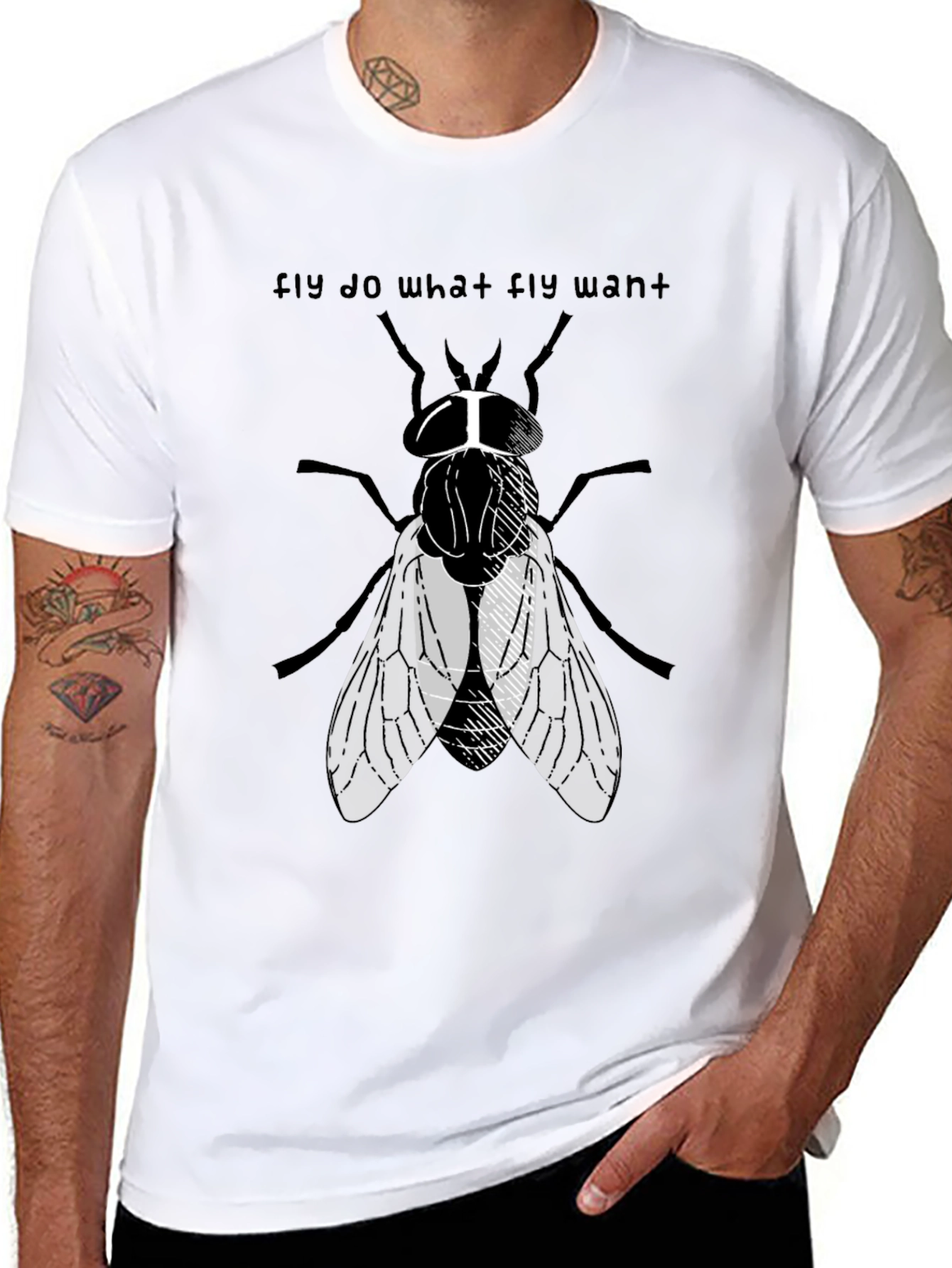 Fly Do What Fly Want Graphic Tee