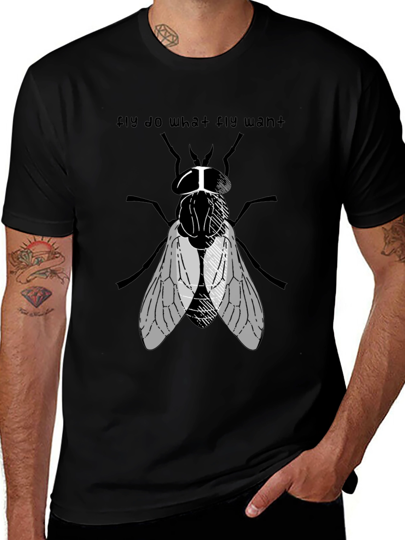 Fly Do What Fly Want Graphic Tee