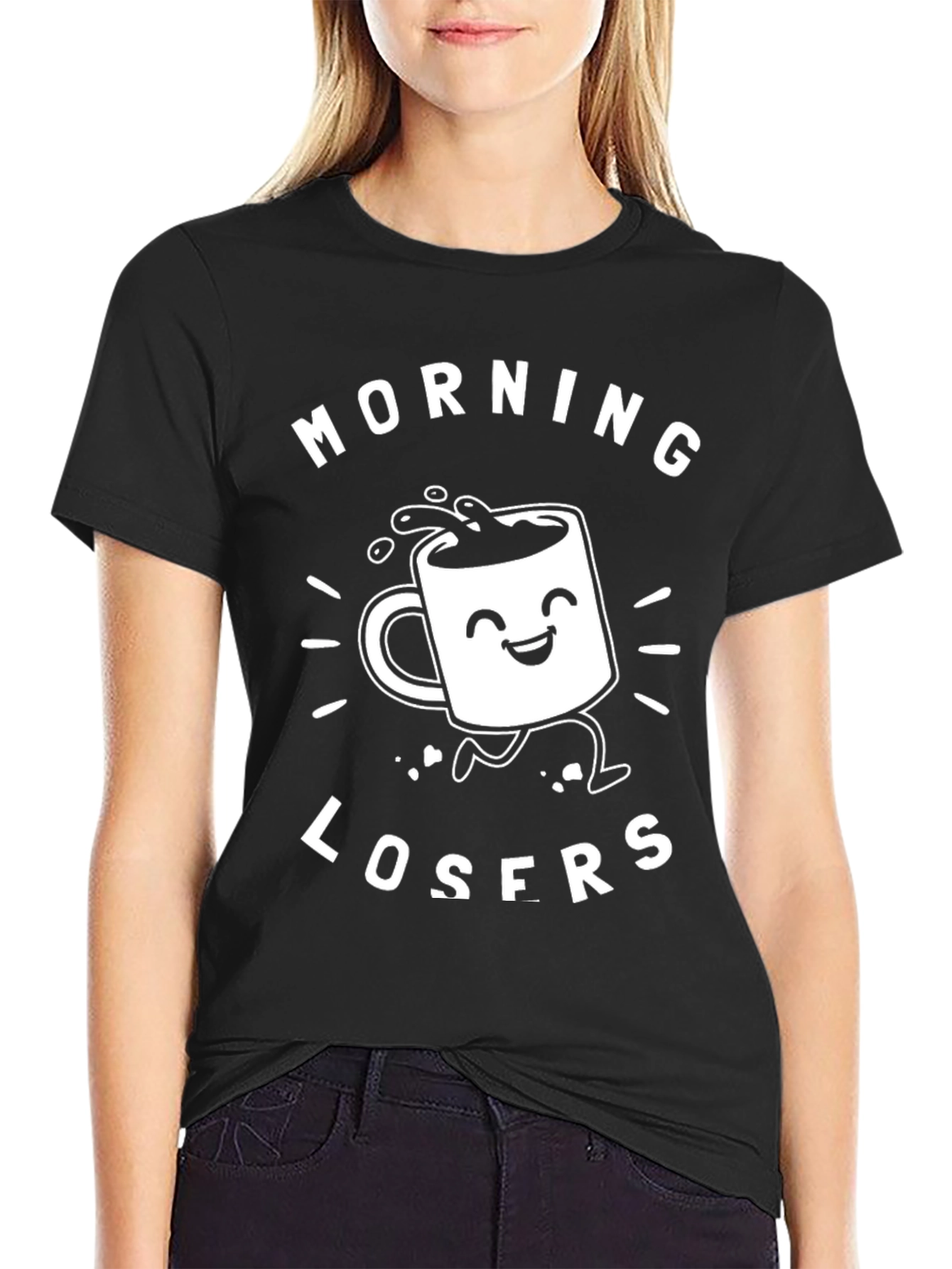 Morning Losers Graphic Tee - Black