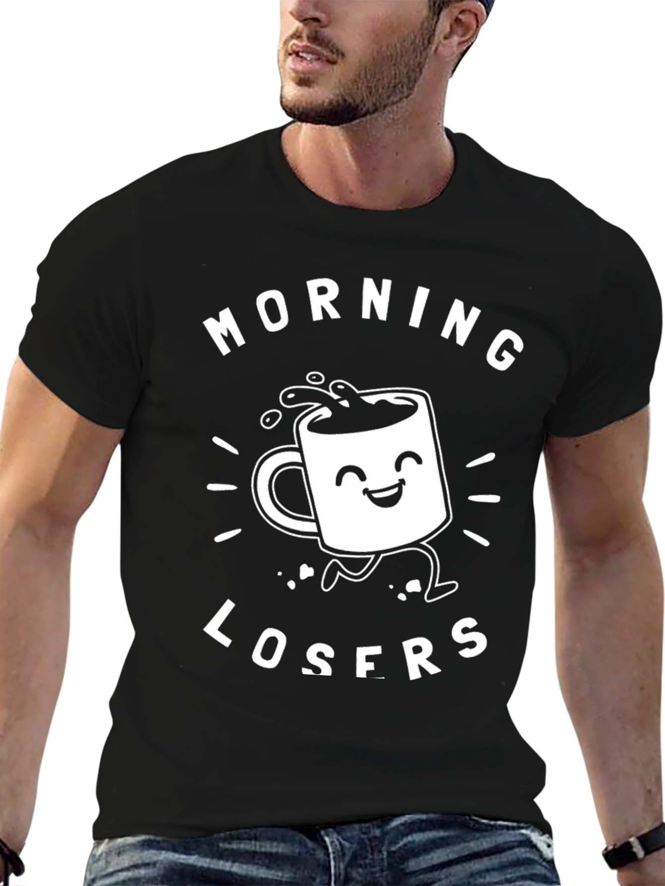 Morning Losers Graphic Tee - Black