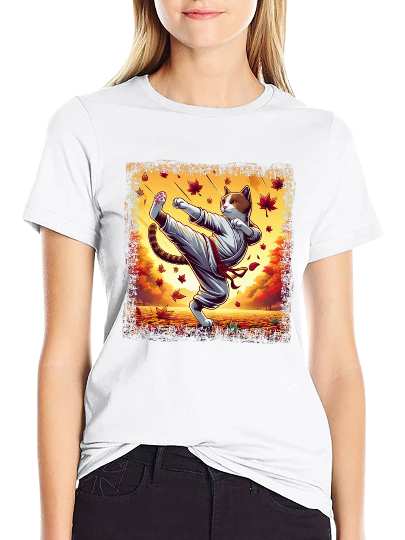 Karate Cat T-Shirt - Martial Arts Kitten Tee