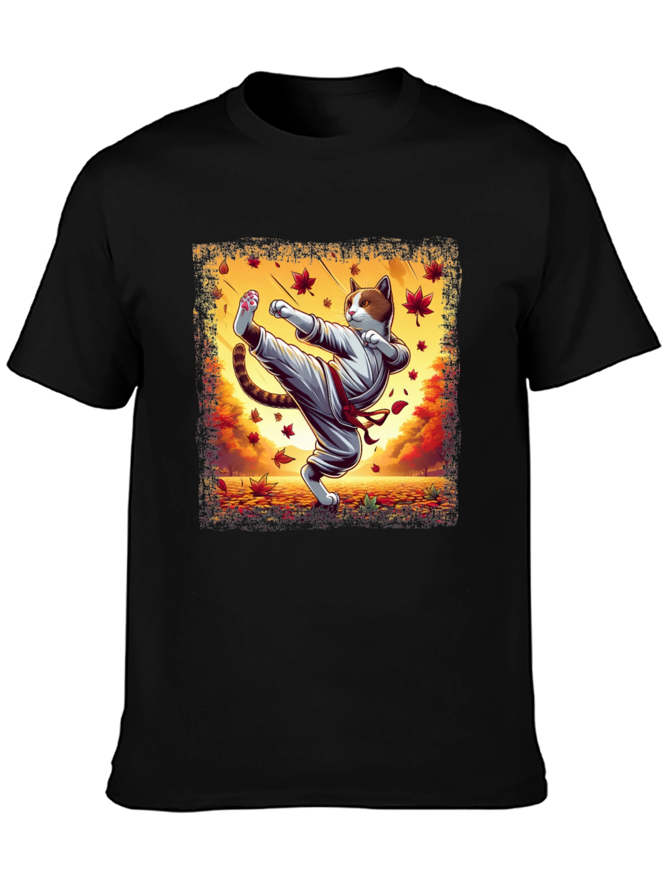 Karate Cat T-Shirt - Martial Arts Kitten Tee