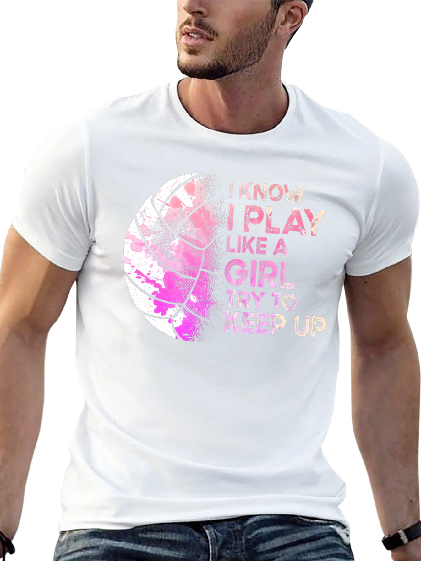 I Play Like a Girl Volleyball Graphic Tee