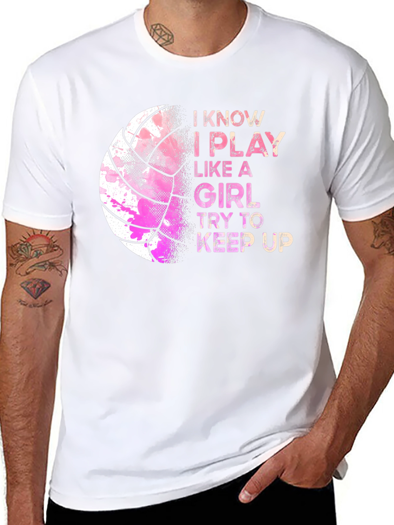 I Play Like a Girl Volleyball Graphic Tee