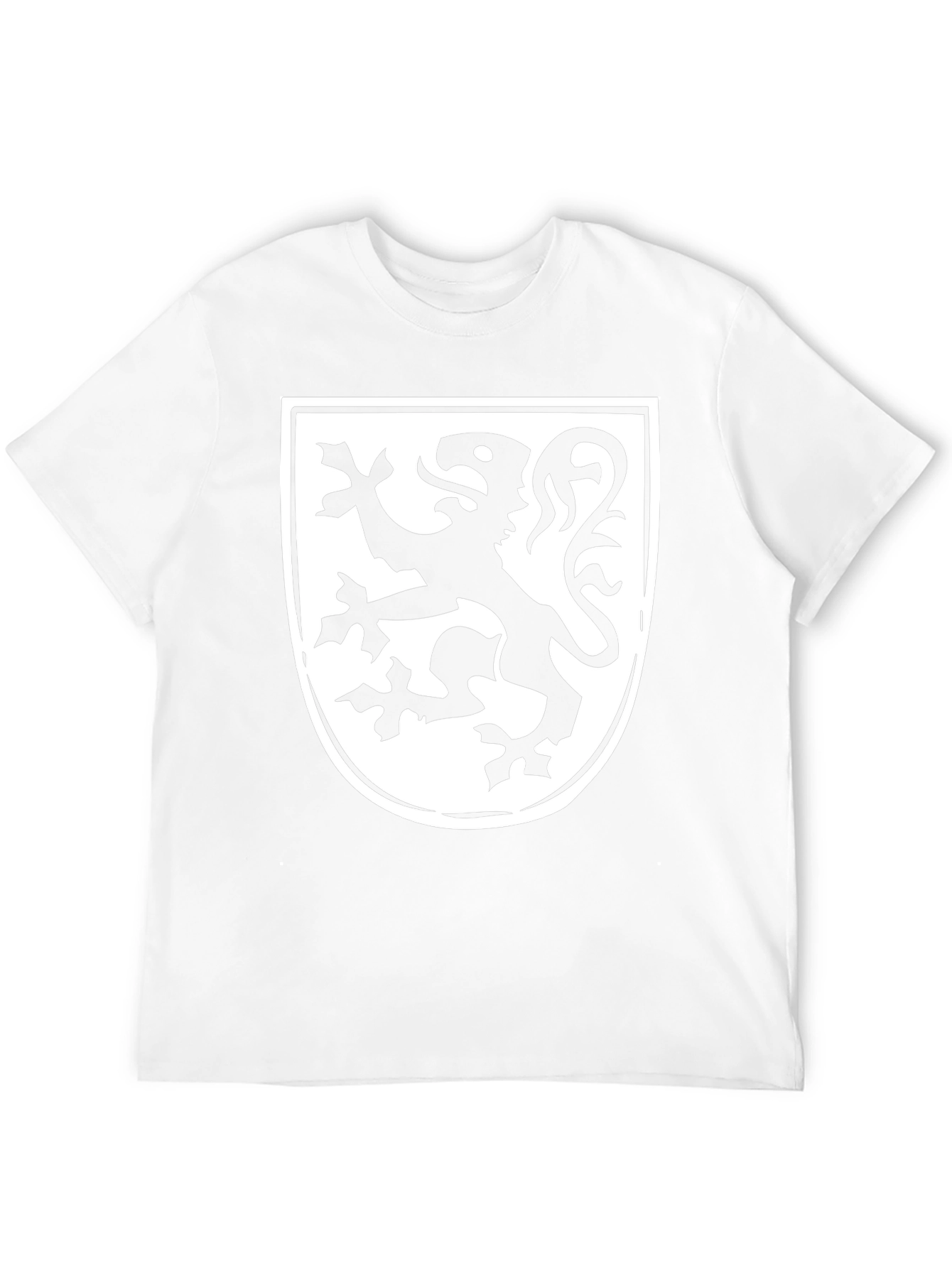 Black T-Shirt with Heraldic Lion Shield