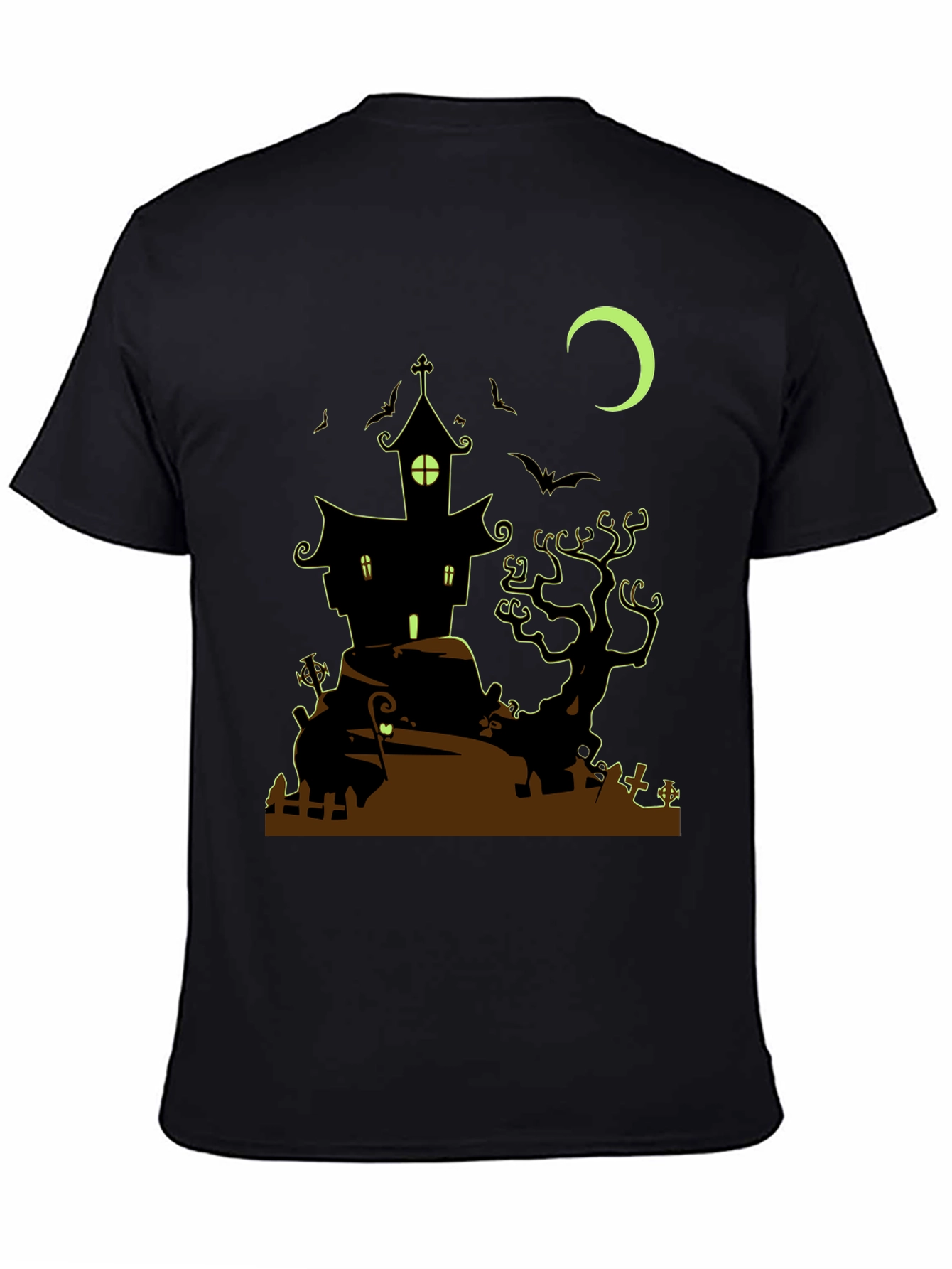 Spooky Halloween House Graphic Tee