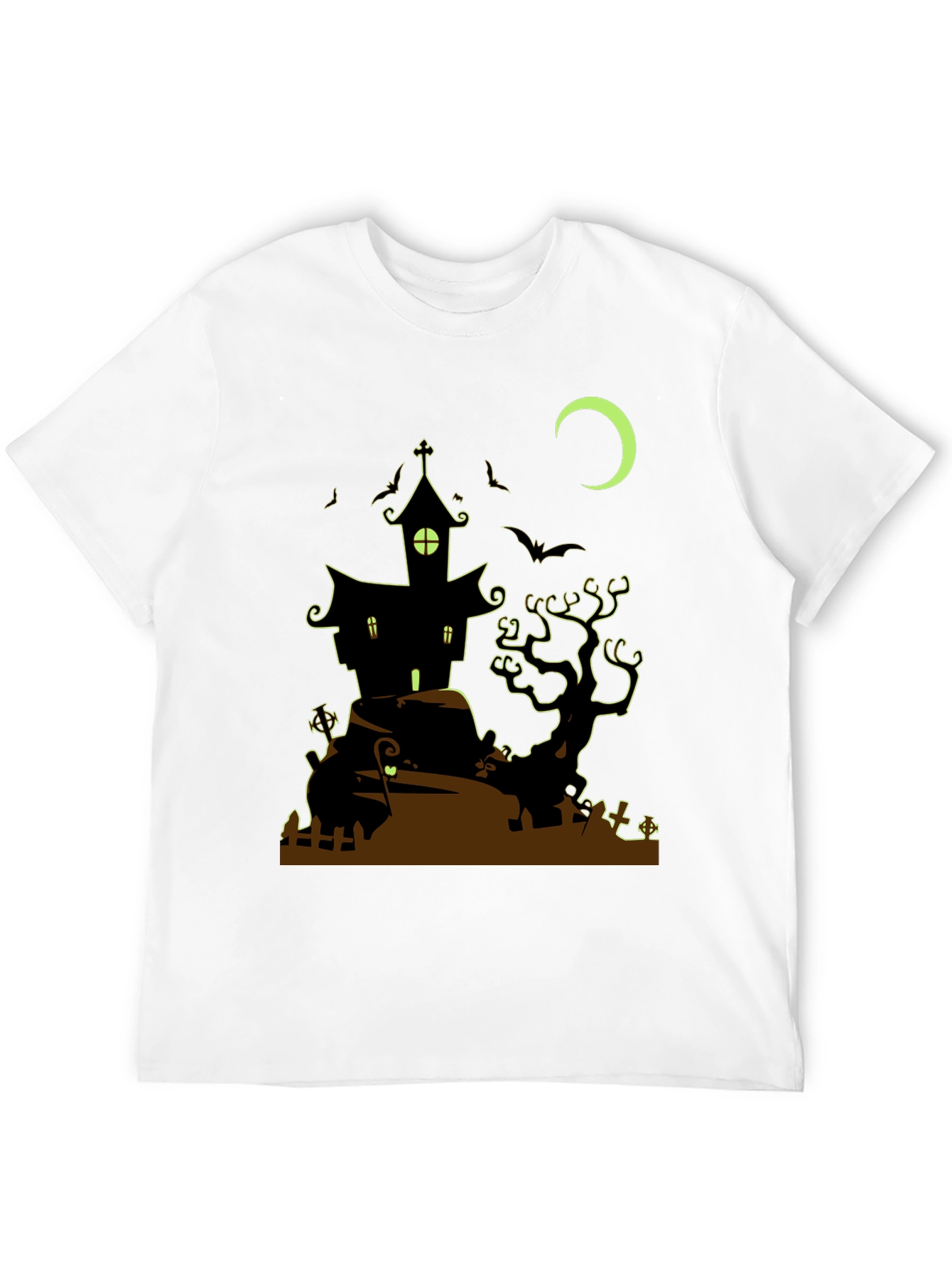 Spooky Halloween House Graphic Tee