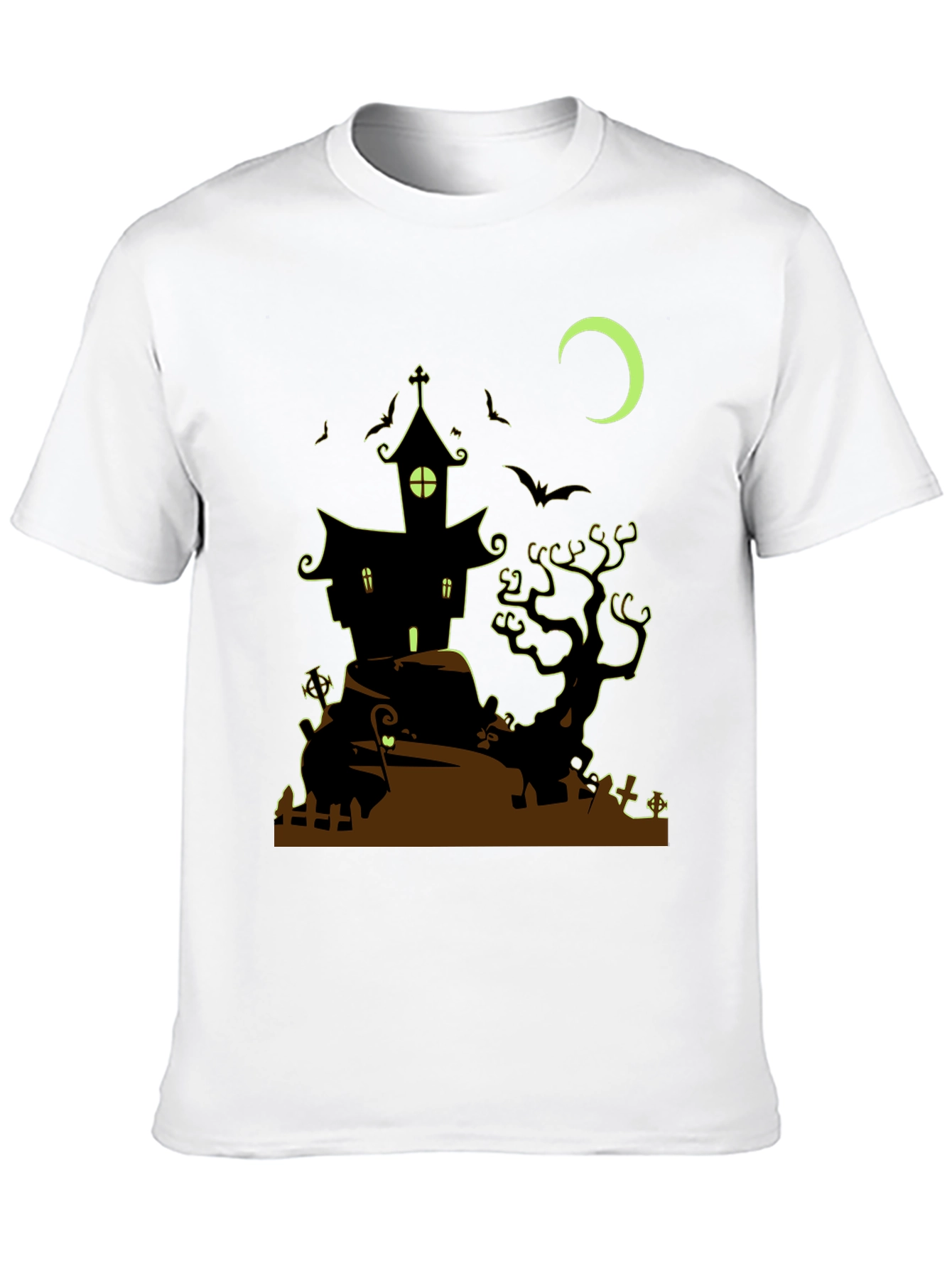 Spooky Halloween House Graphic Tee