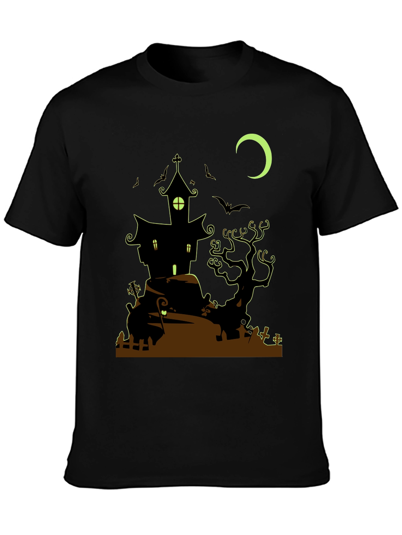 Spooky Halloween House Graphic Tee