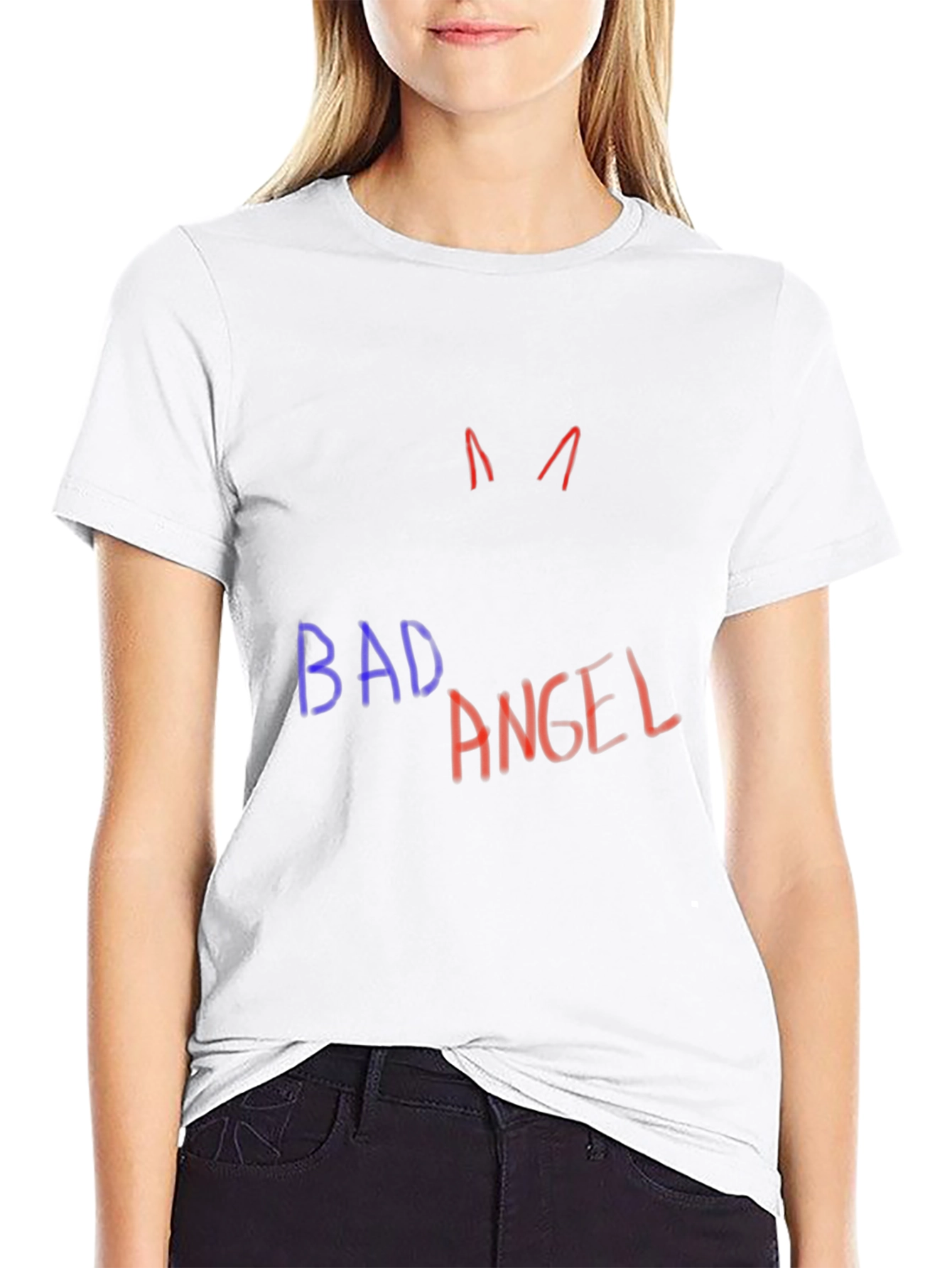 Bad Angel Graphic Black T-Shirt